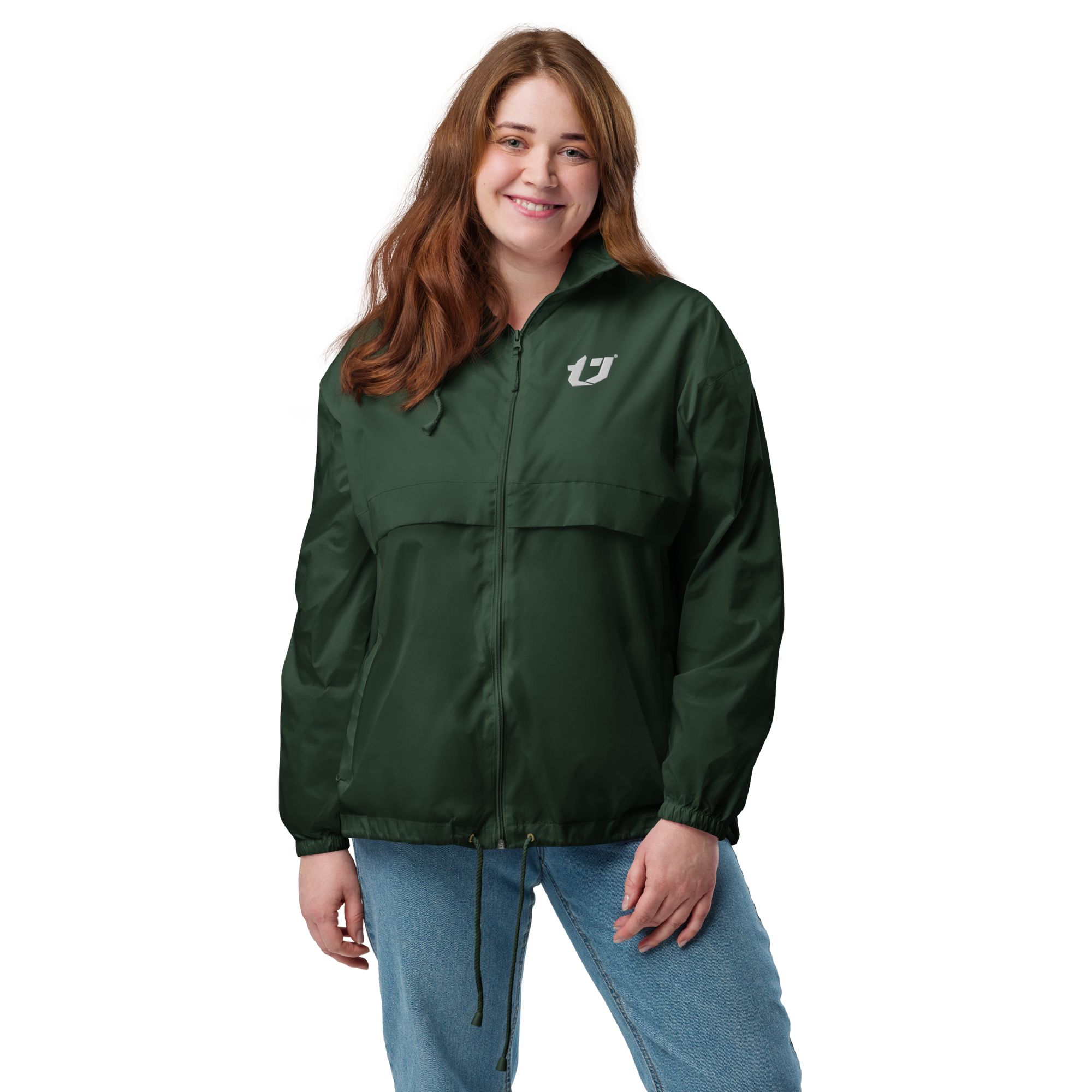 N'Trench Apparel White Logo Women/Ladies Windbreaker