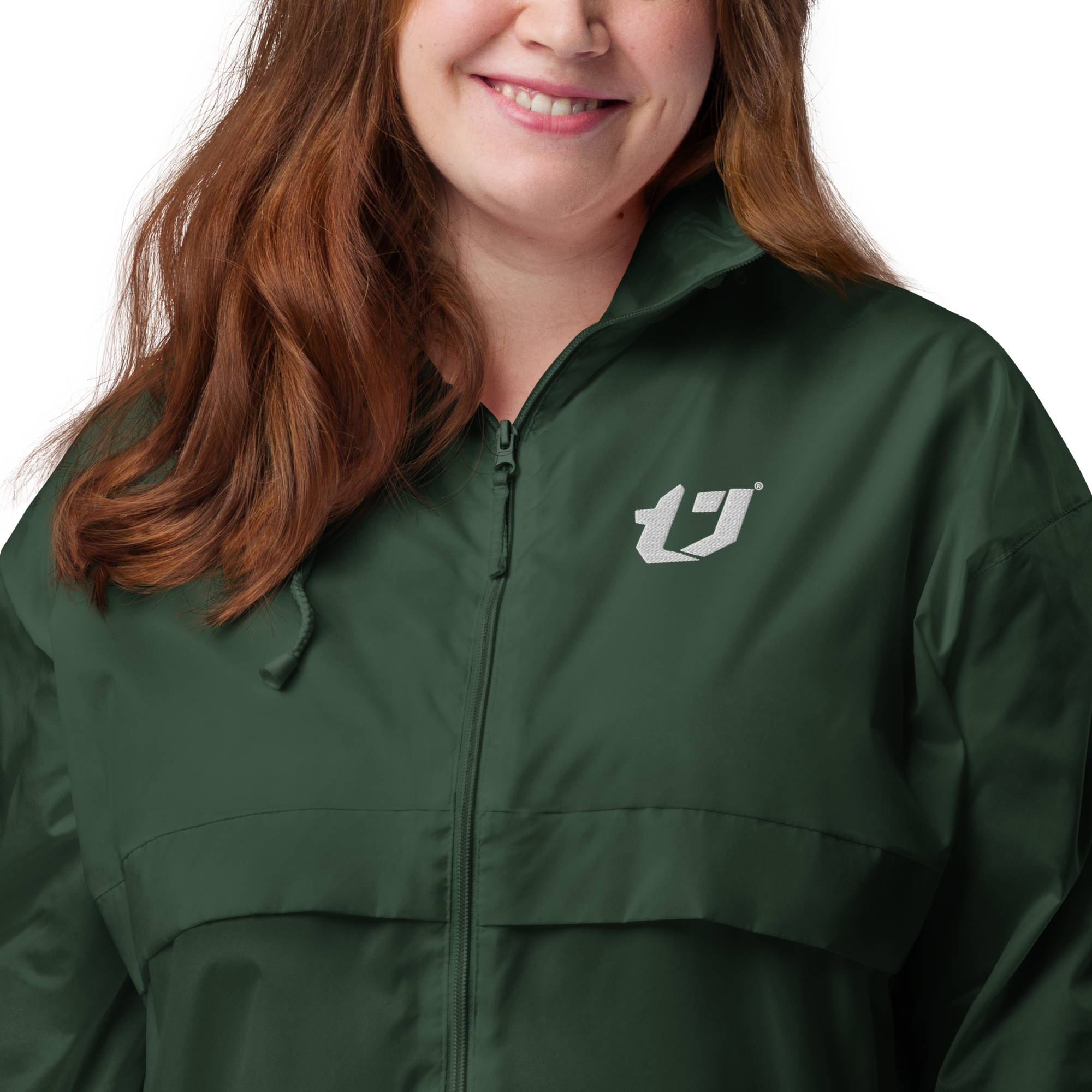 N'Trench Apparel White Logo Women/Ladies Windbreaker