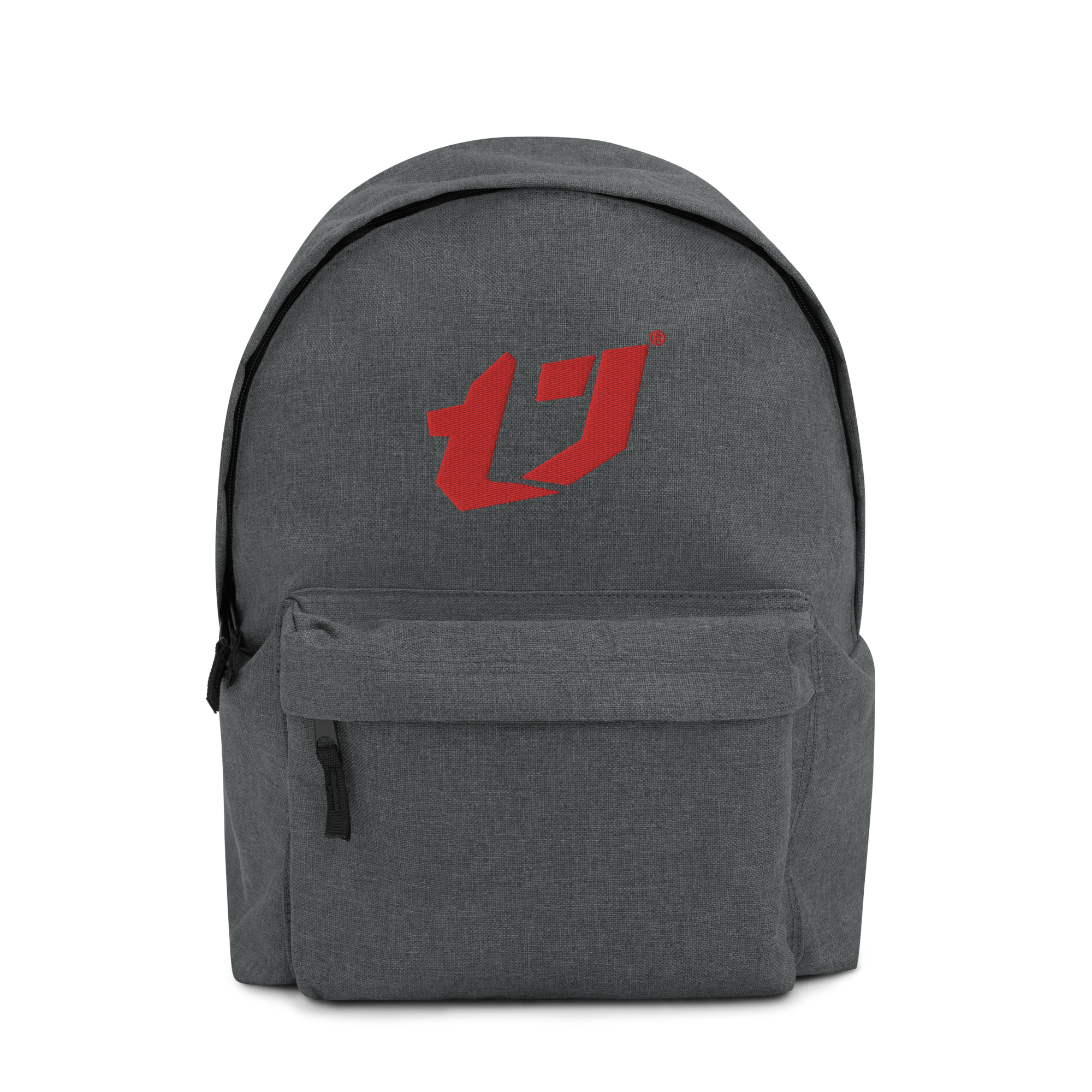N'Trench Apparel Red Logo Embroidered Backpack
