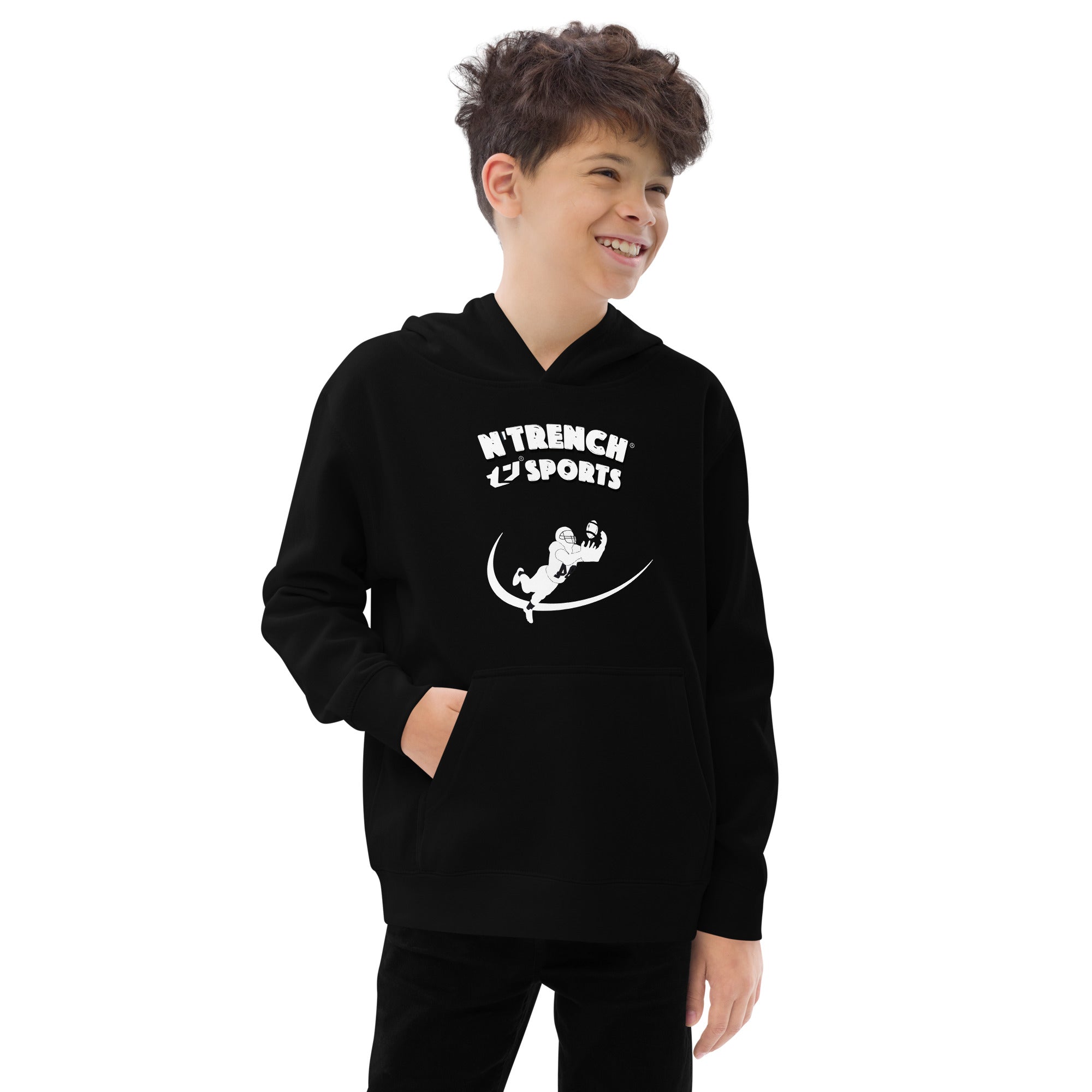 N'Trench Apparel Football Kids Fleece Hoodie
