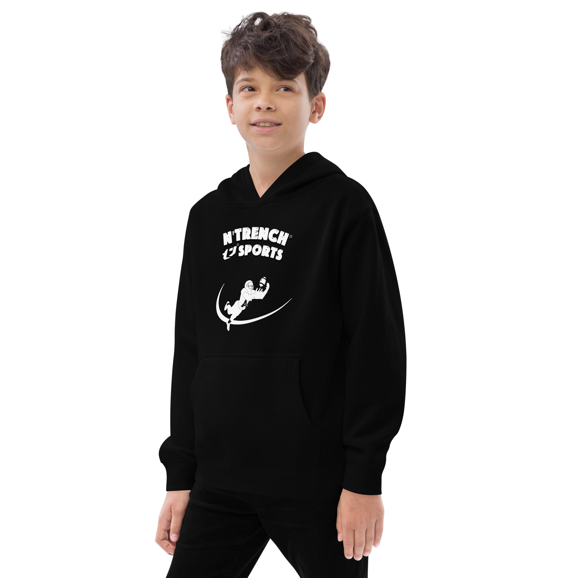N'Trench Apparel Football Kids Fleece Hoodie