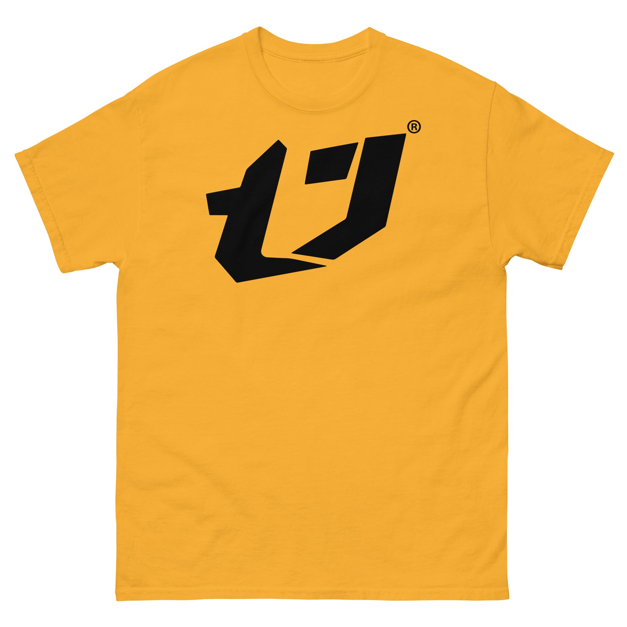 N'Trench Men/Guys Big Logo Black Premium Heavyweight Tee