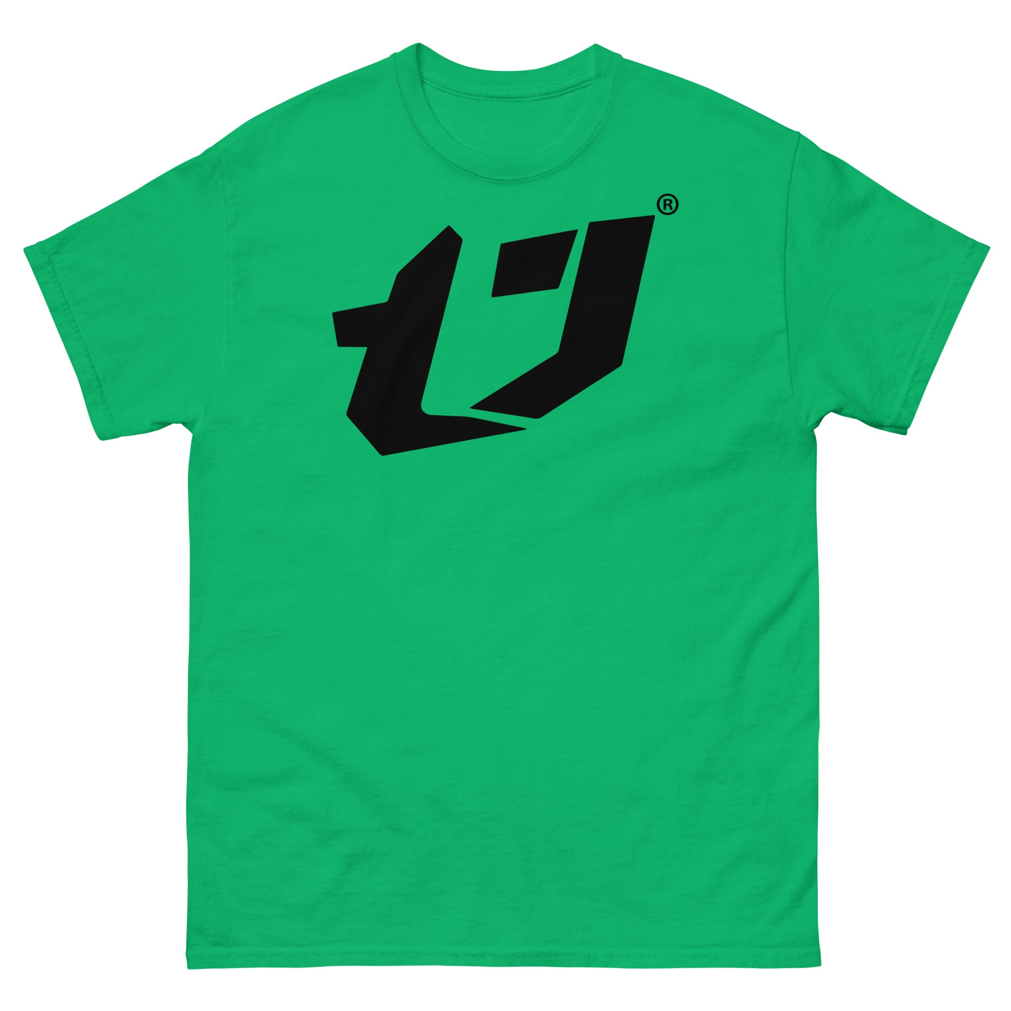 N'Trench Men/Guys Big Logo Black Premium Heavyweight Tee