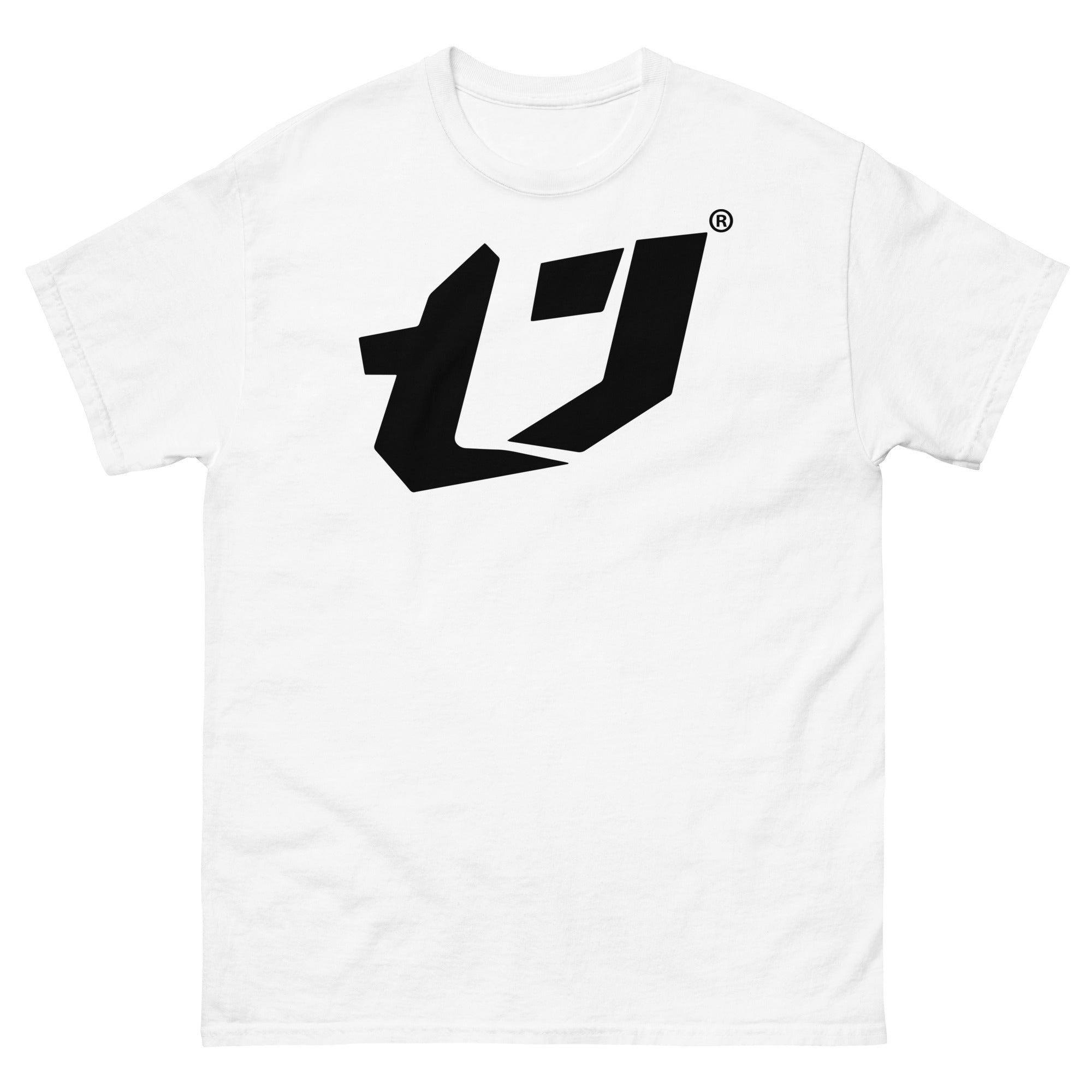 N'Trench Men/Guys Big Logo Black premium heavyweight tee