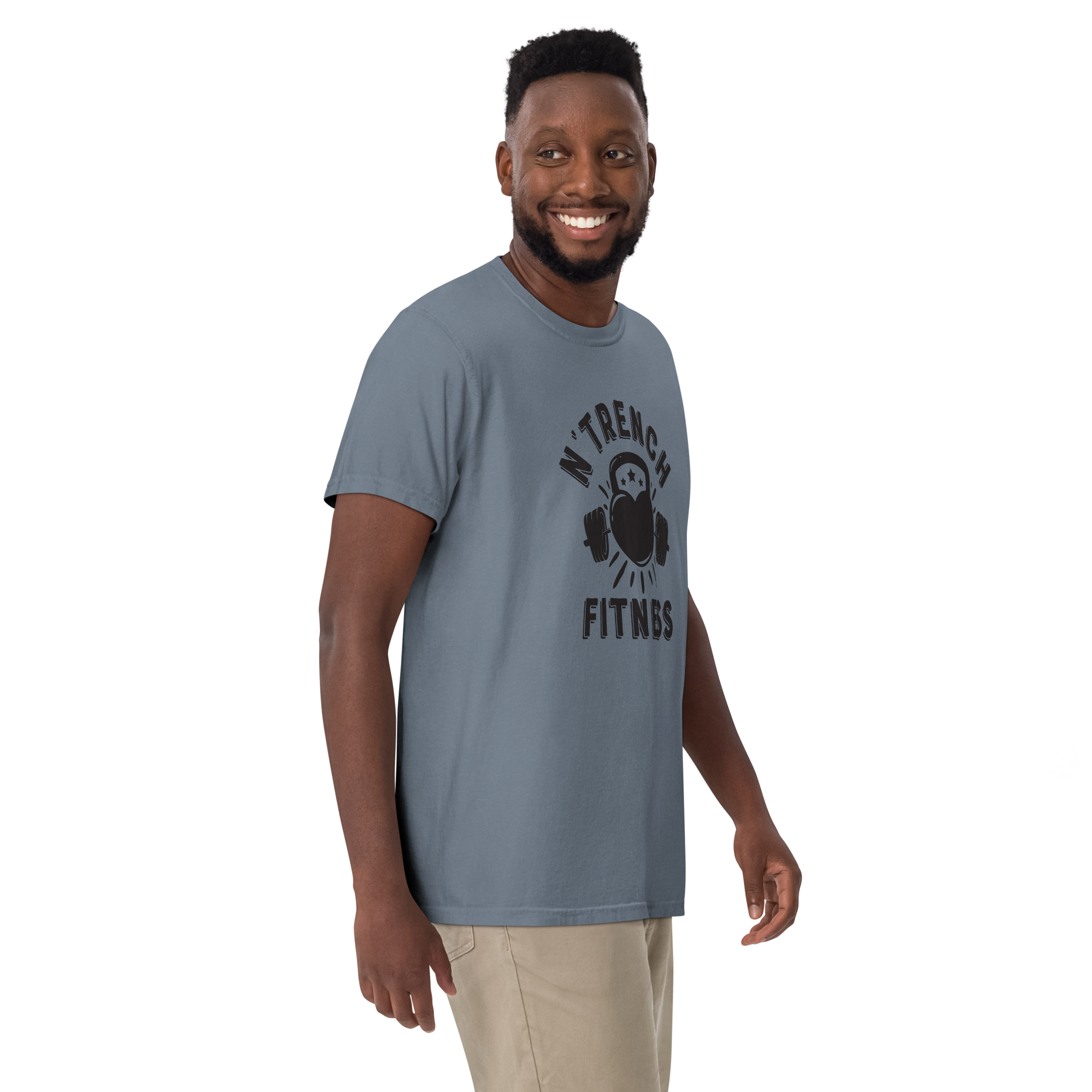 N'Trench Apparel Men/Guys Garment-Dyed Heavyweight T-Shirt