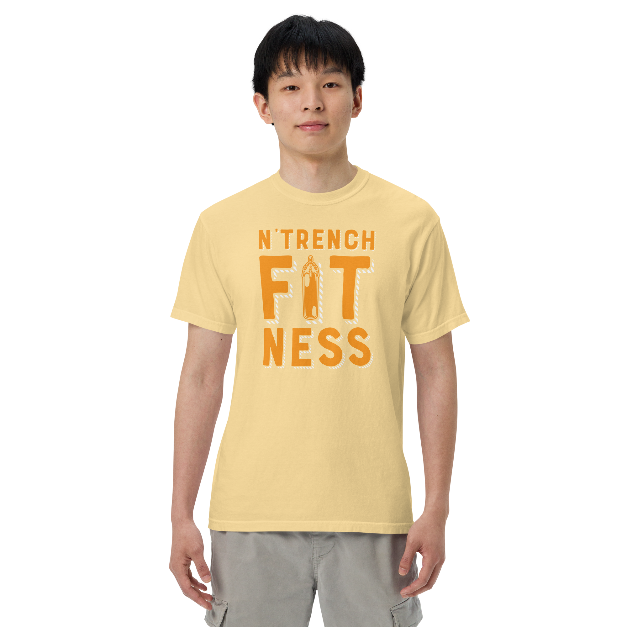 N'Trench Apparel Men/Guys Garment-Dyed Heavyweight T-Shirt