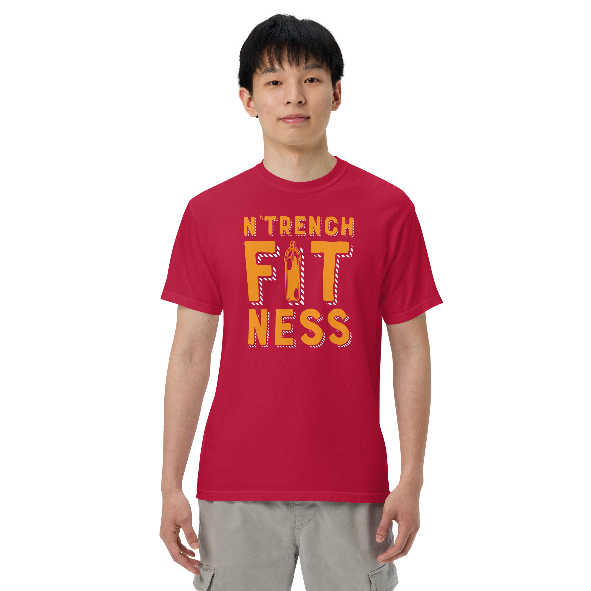 N'Trench Apparel Men/Guys Garment-Dyed Heavyweight T-Shirt