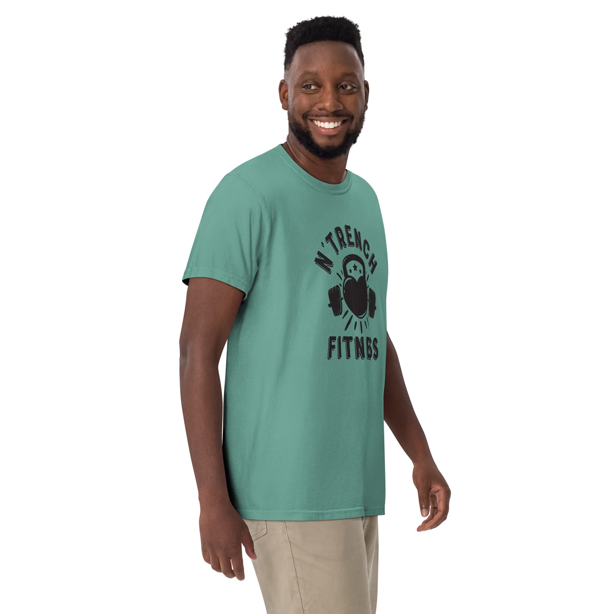 N'Trench Apparel Men/Guys garment-dyed heavyweight t-shirt