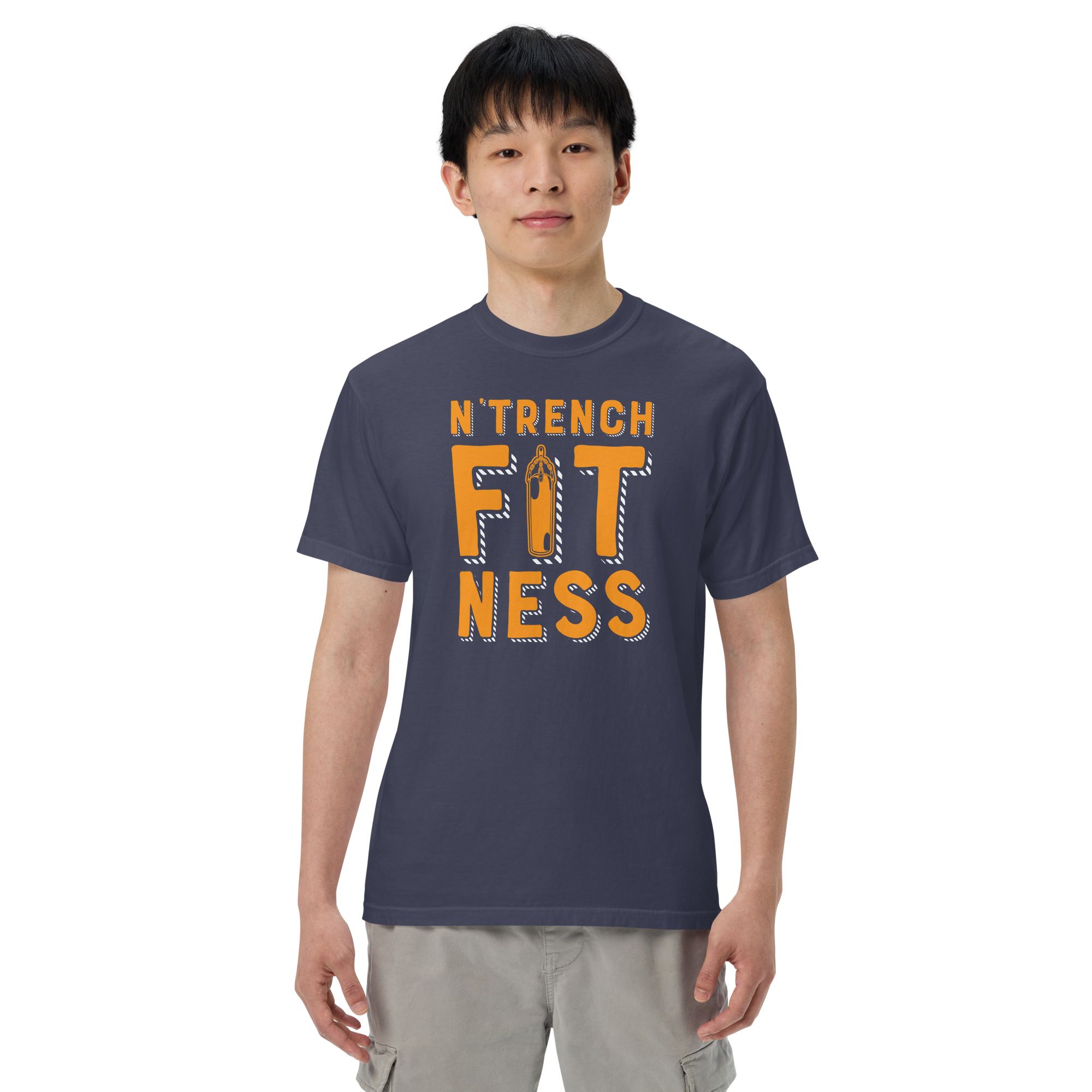 N'Trench Apparel Men/Guys Garment-Dyed Heavyweight T-Shirt