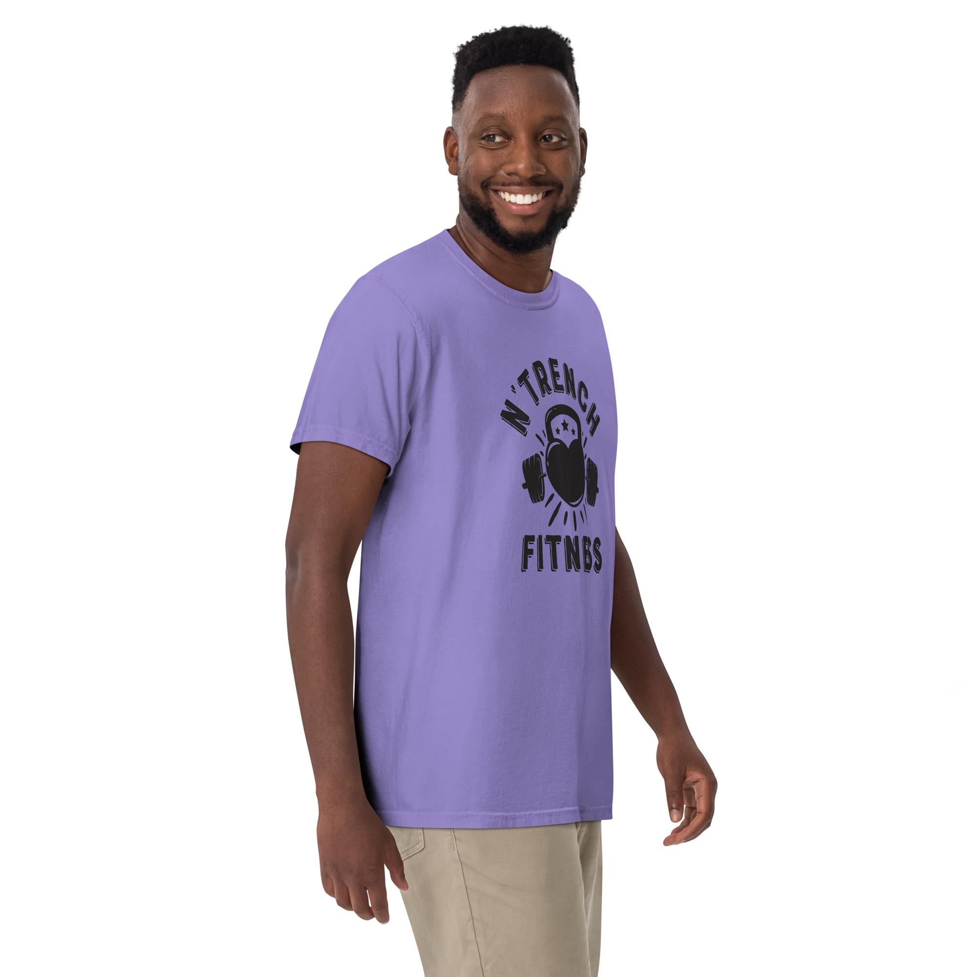 N'Trench Apparel Men/Guys Garment-Dyed Heavyweight T-Shirt