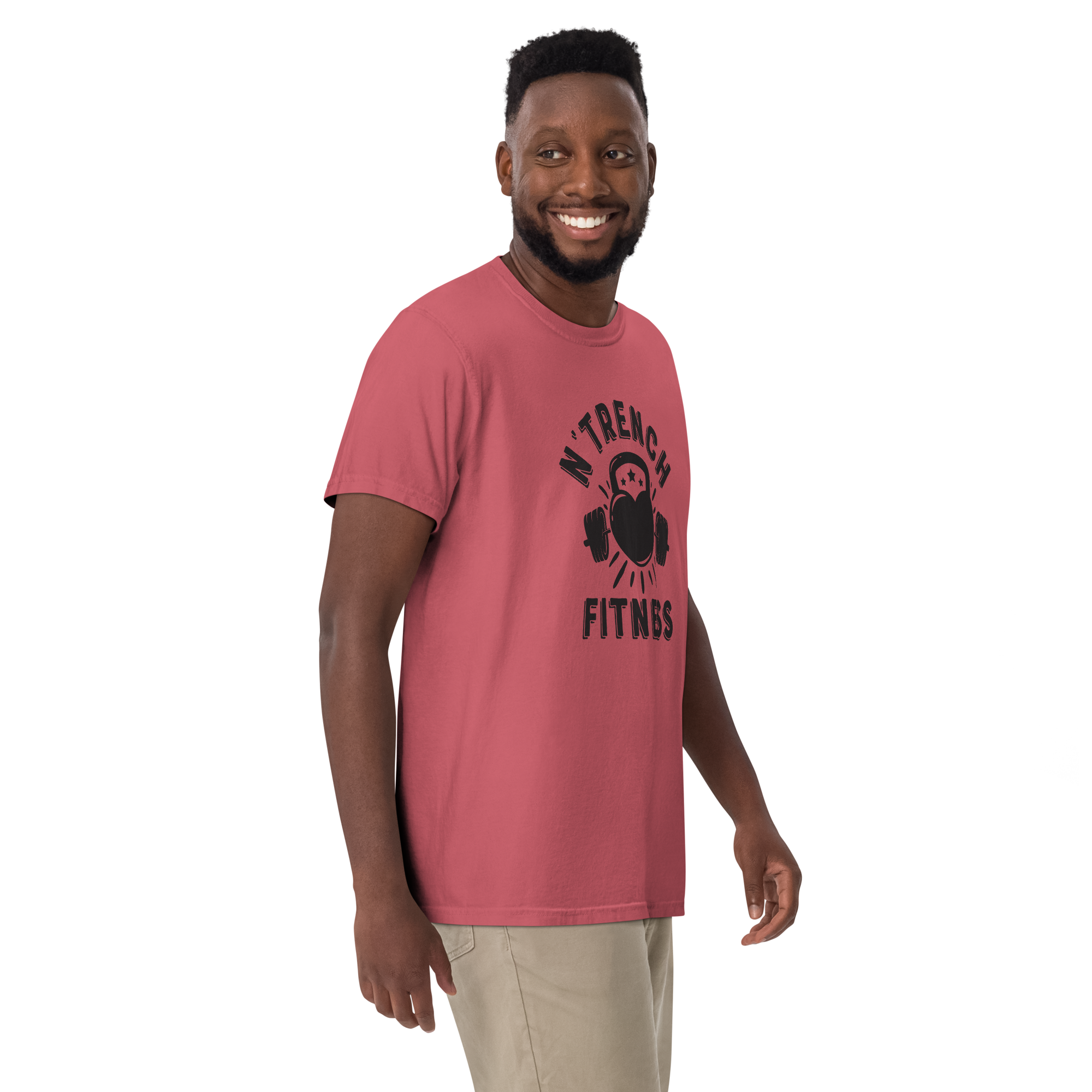 N'Trench Apparel Men/Guys garment-dyed heavyweight t-shirt