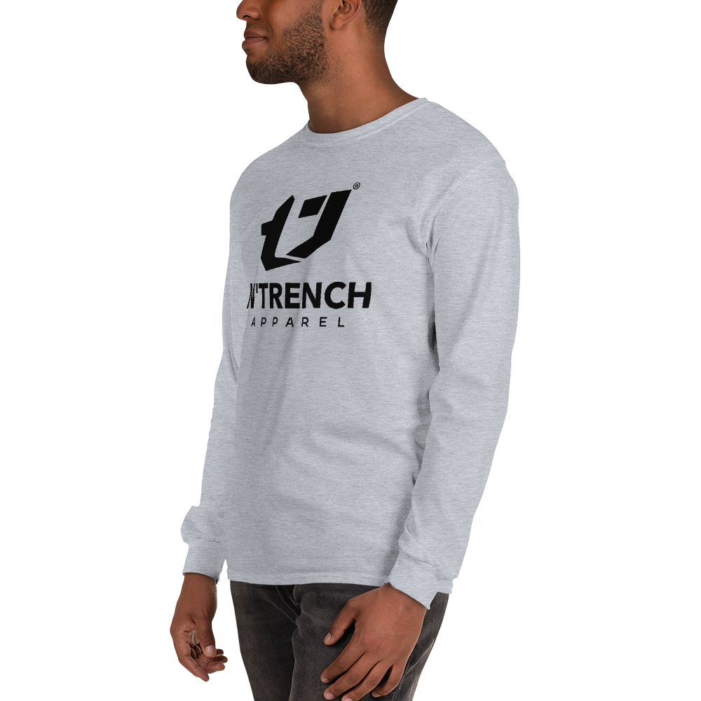 N'Trench Apparel Black Lettering Men/Guys long sleeve tee