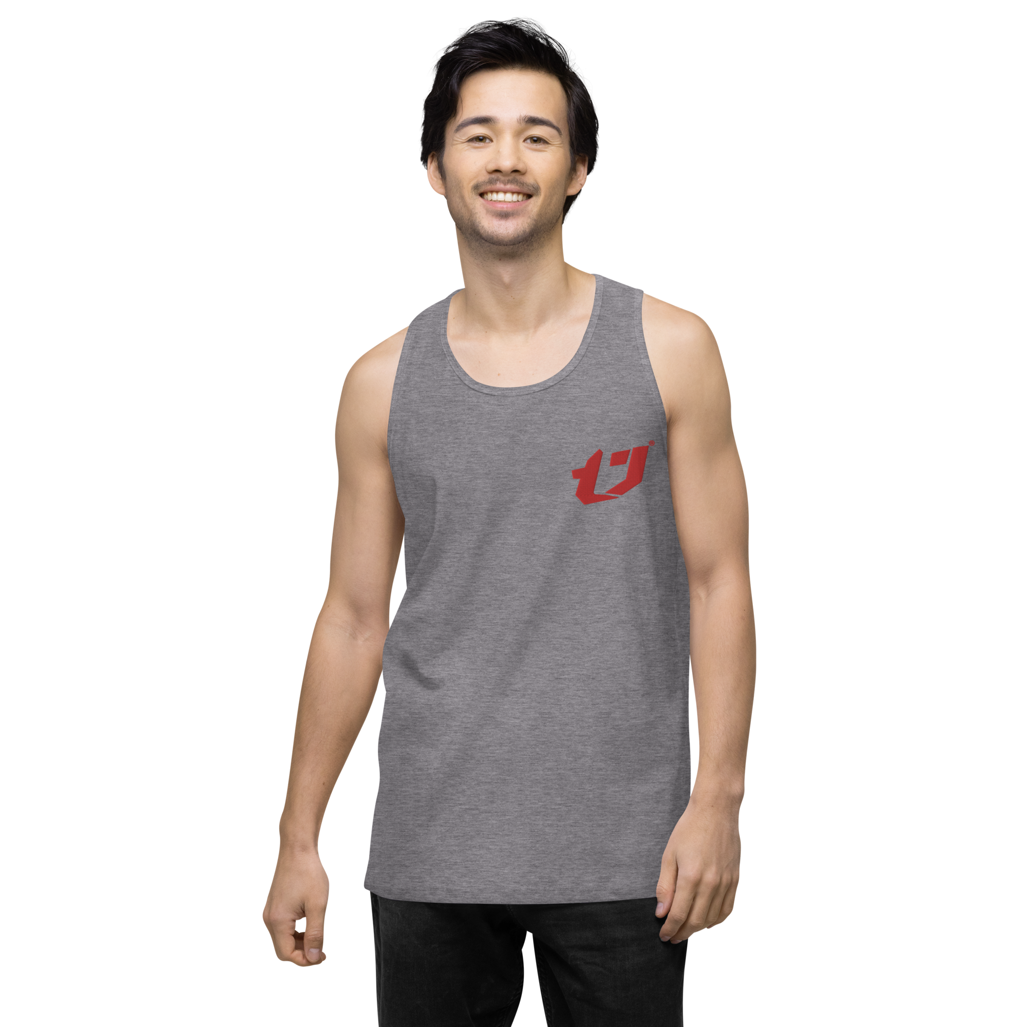 N'Trench Apparel Red Logo Men/Guys Premium Tank Top