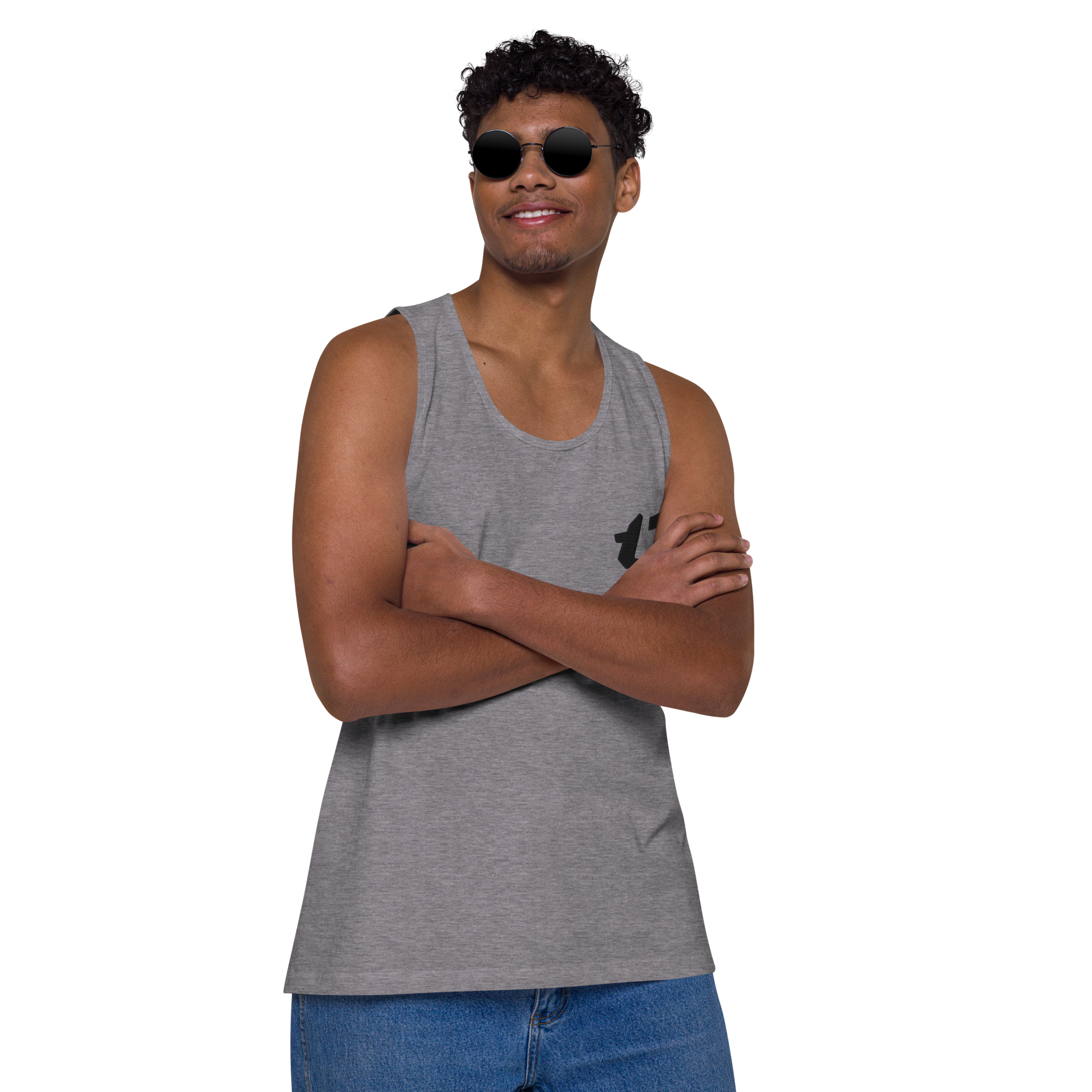 N'Trench Apparel Black Logo Men/Guys premium tank top