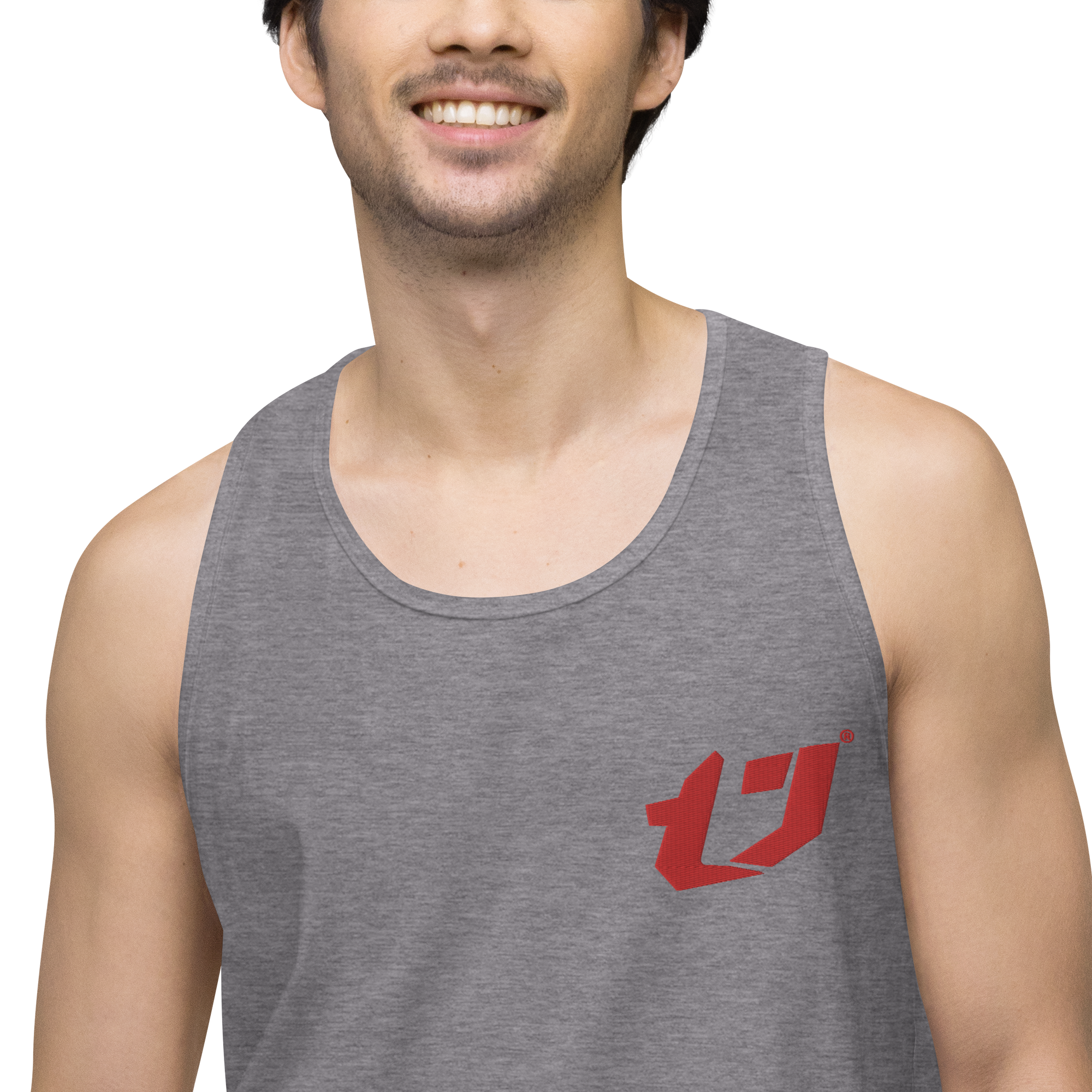 N'Trench Apparel Red Logo Men/Guys Premium Tank Top
