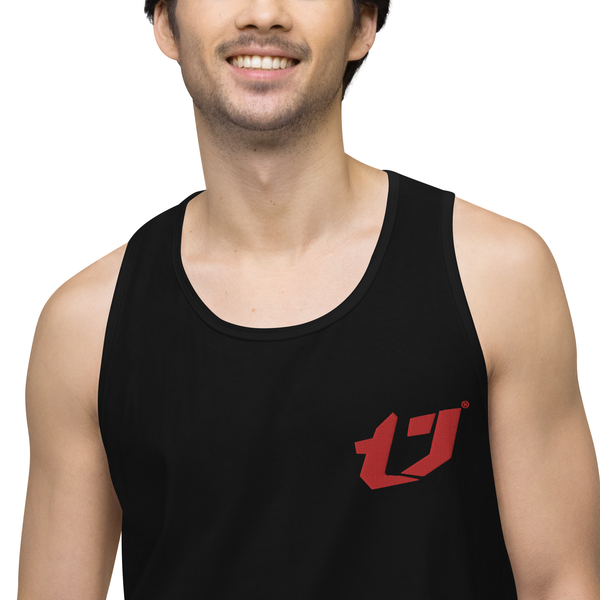 N'Trench Apparel Red Logo Men/Guys Premium Tank Top