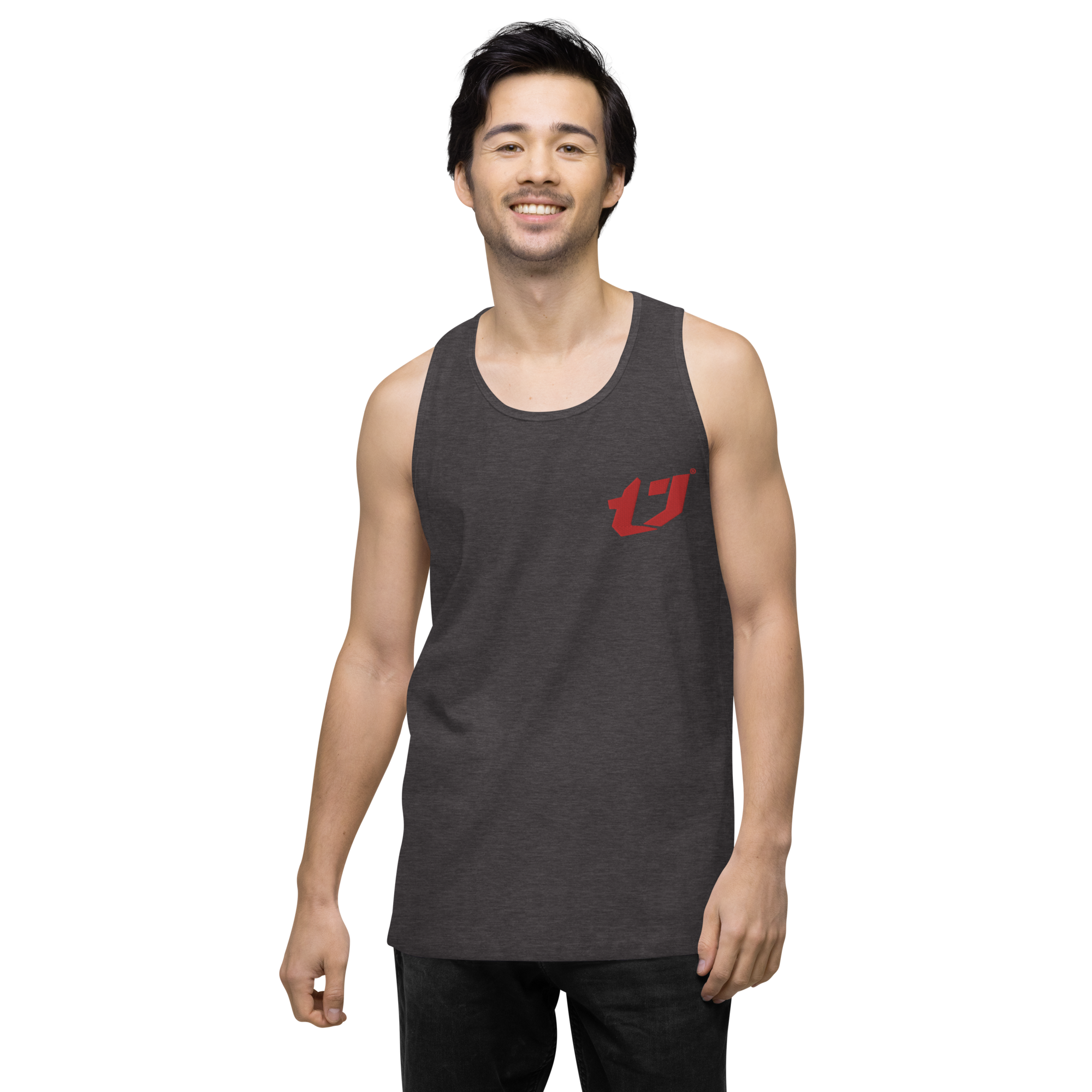 N'Trench Apparel Red Logo Men/Guys Premium Tank Top