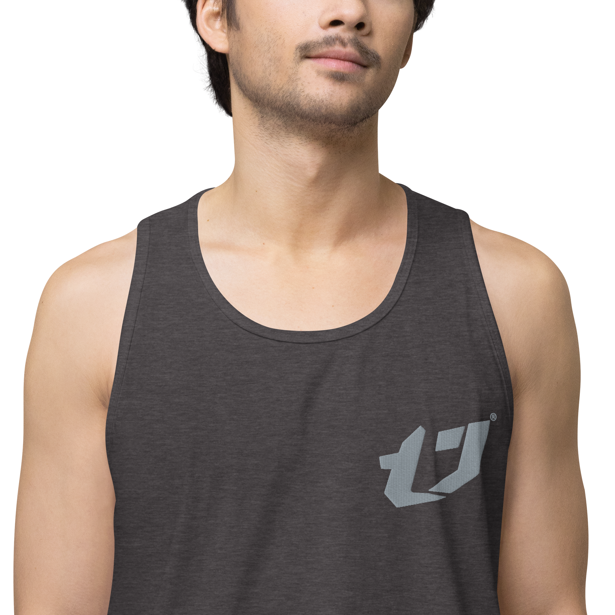 N'Trench Apparel silver Logo Men/Guys premium tank top