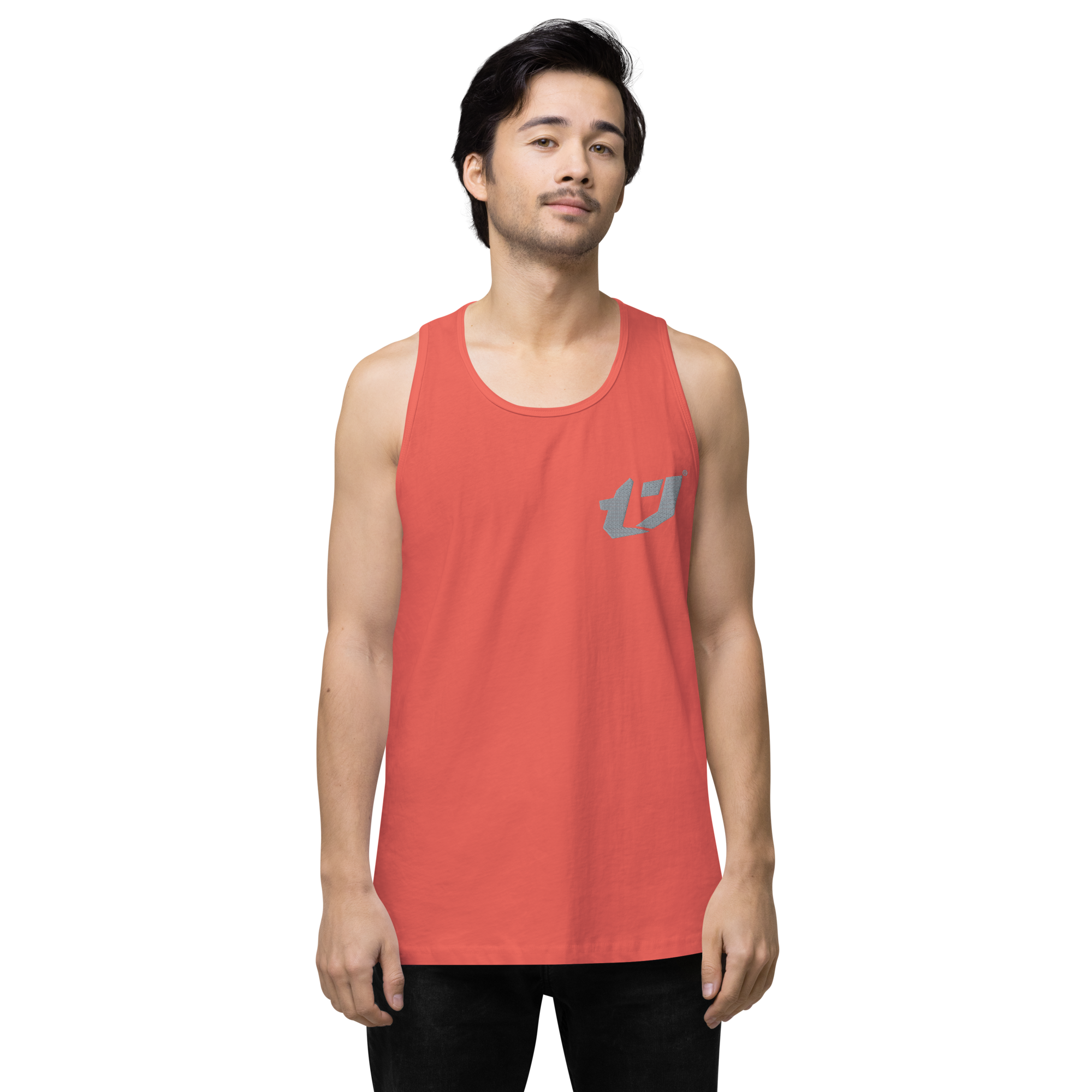 N'Trench Apparel silver Logo Men/Guys premium tank top