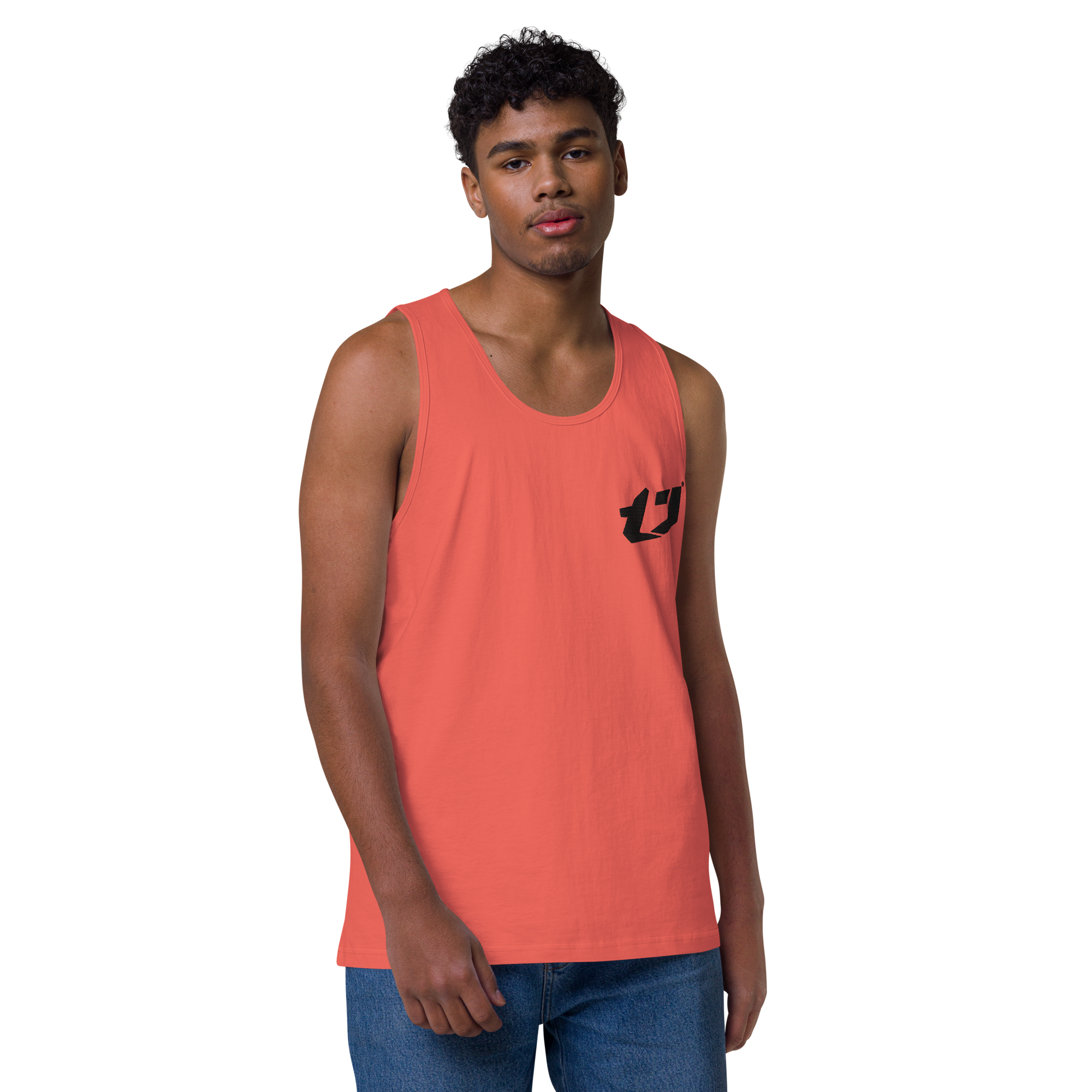 N'Trench Apparel Black Logo Men/Guys premium tank top