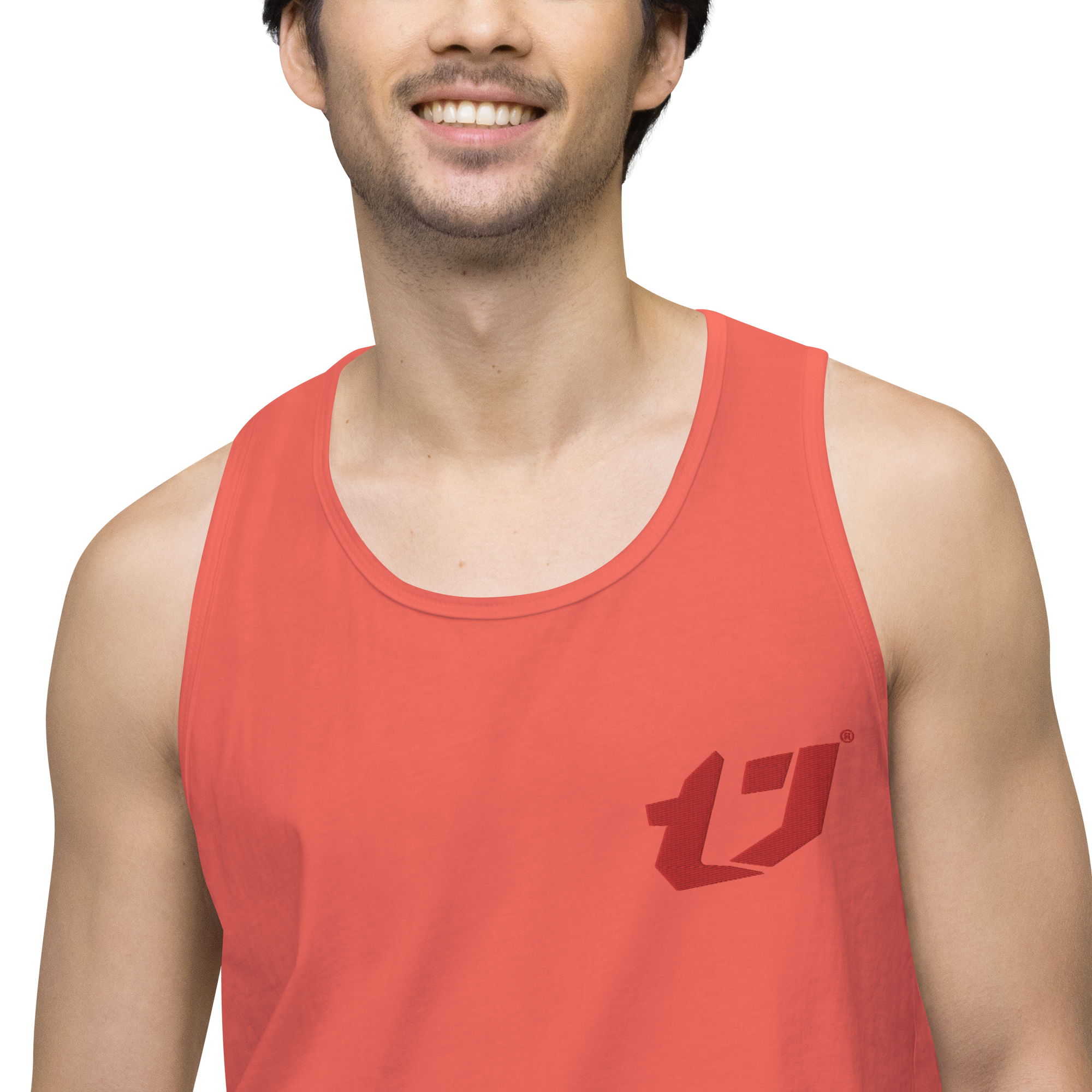 N'Trench Apparel Red Logo Men/Guys Premium Tank Top
