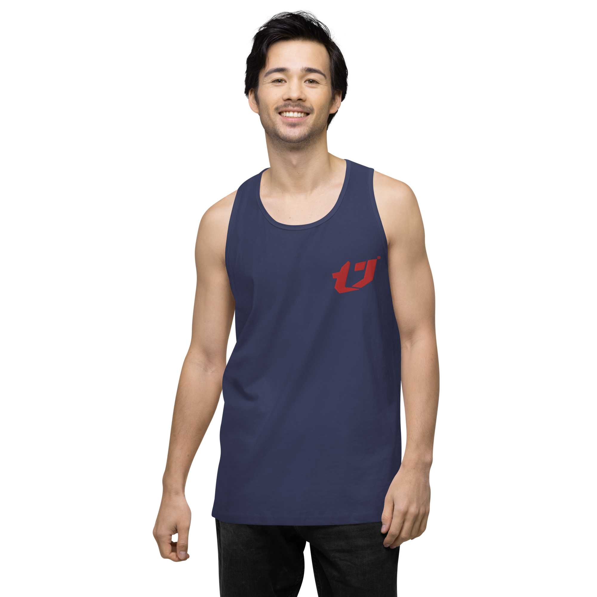 N'Trench Apparel Red Logo Men/Guys Premium Tank Top