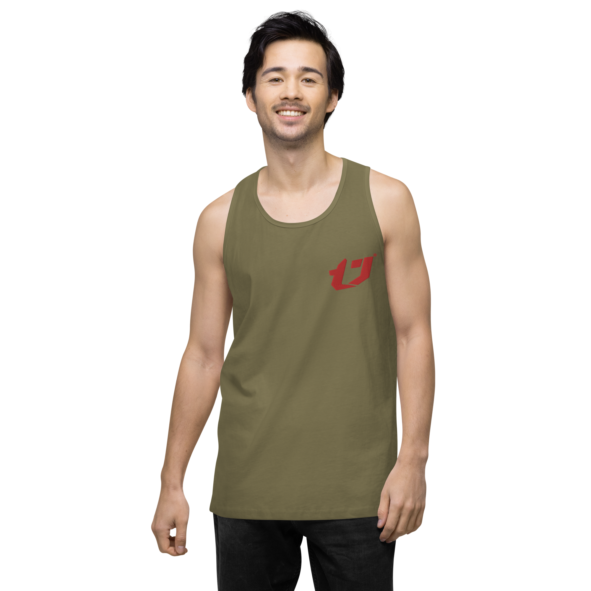 N'Trench Apparel Red Logo Men/Guys premium tank top