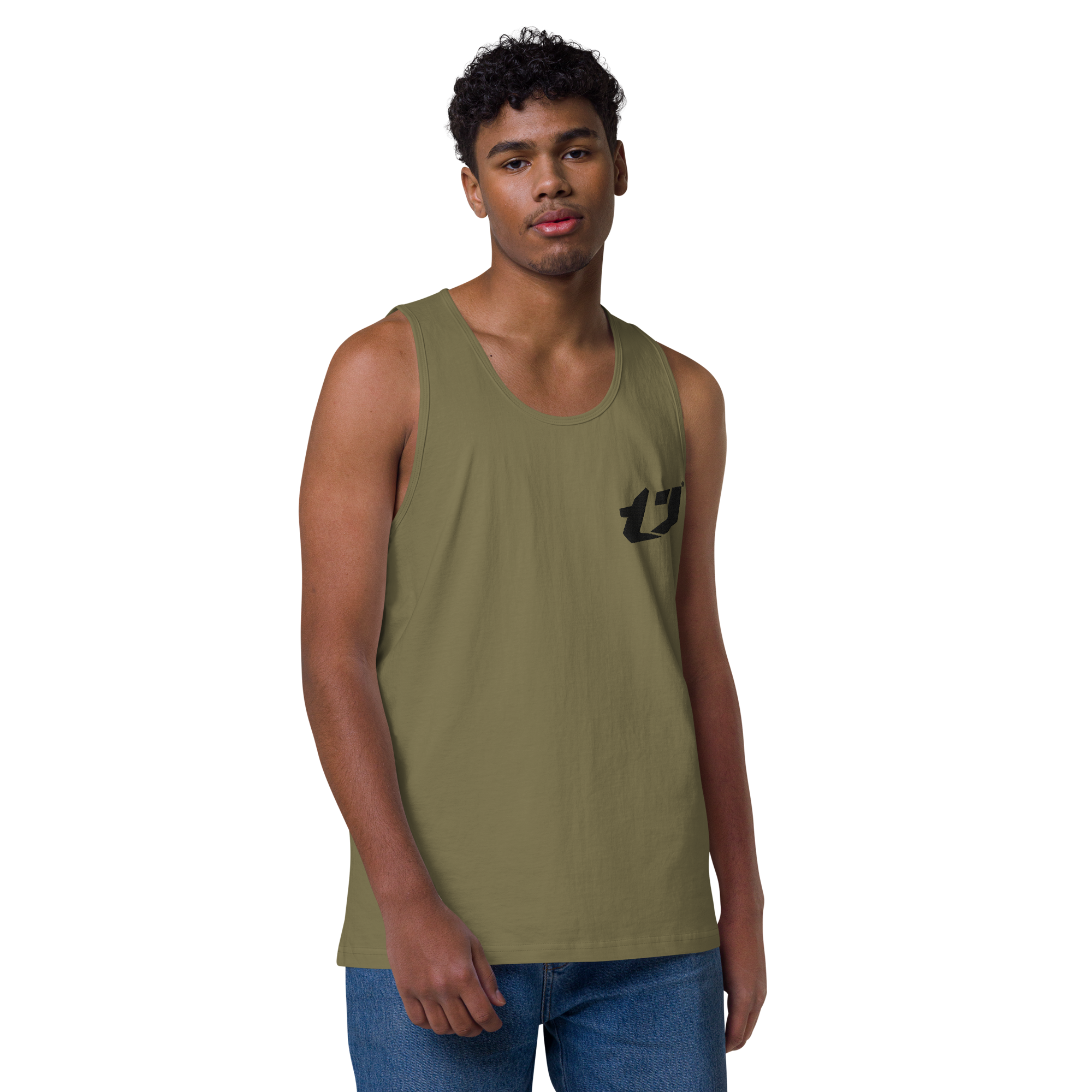 N'Trench Apparel Black Logo Men/Guys premium tank top