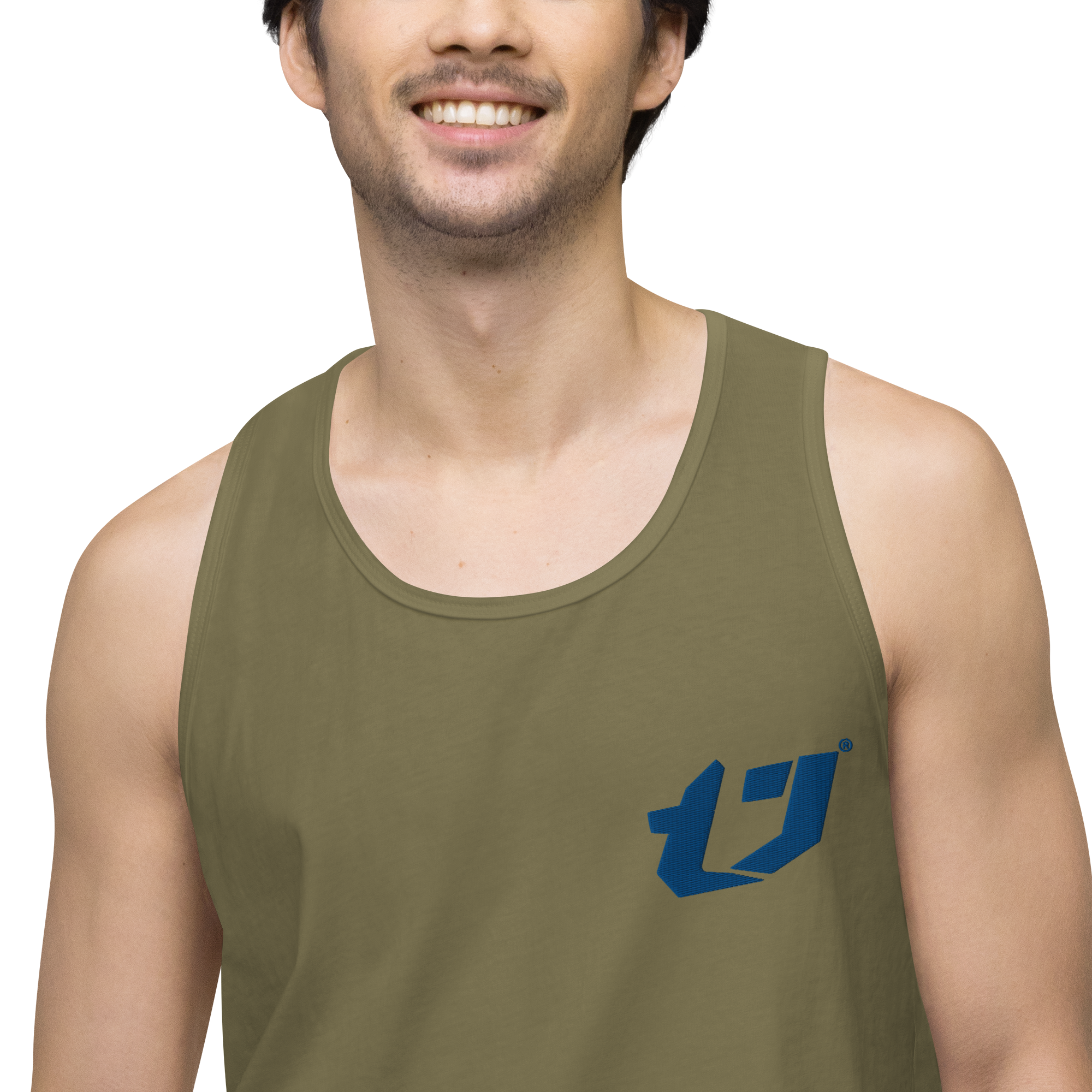 N'Trench Apparel Blue Logo Men/Guys premium tank top