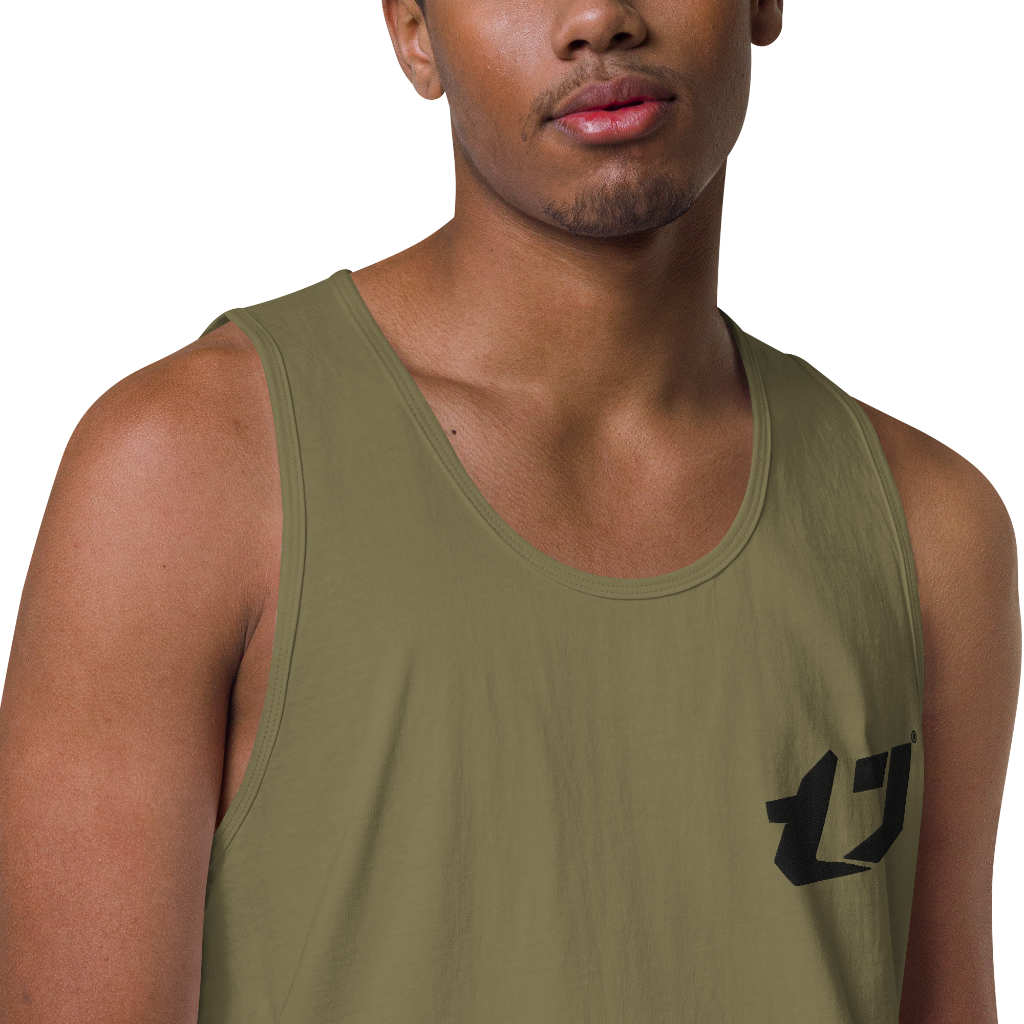 N'Trench Apparel Black Logo Men/Guys premium tank top