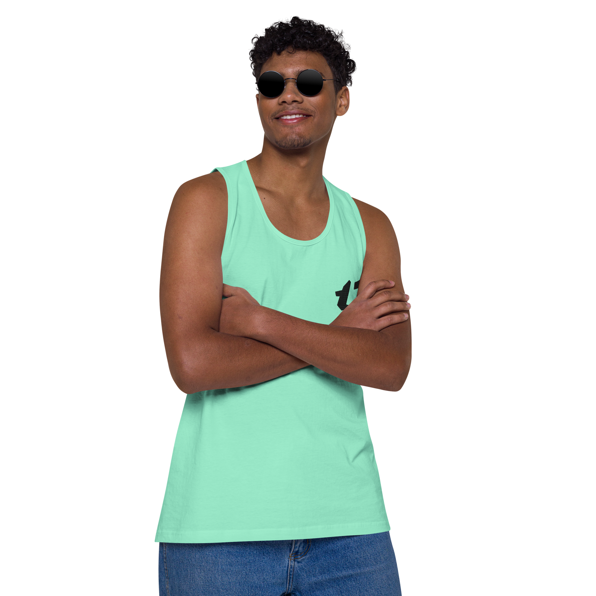 N'Trench Apparel Black Logo Men/Guys premium tank top