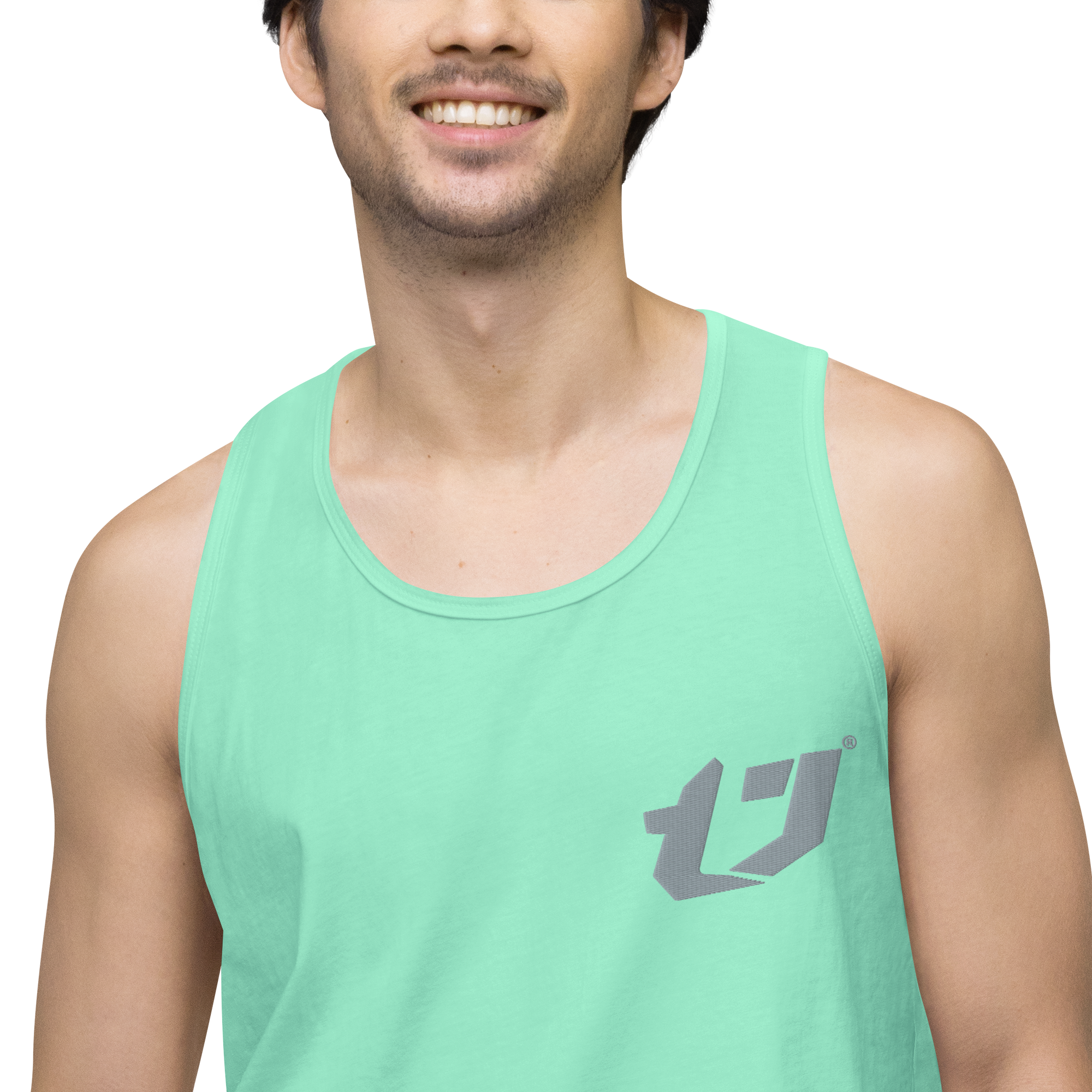 N'Trench Apparel silver Logo Men/Guys premium tank top