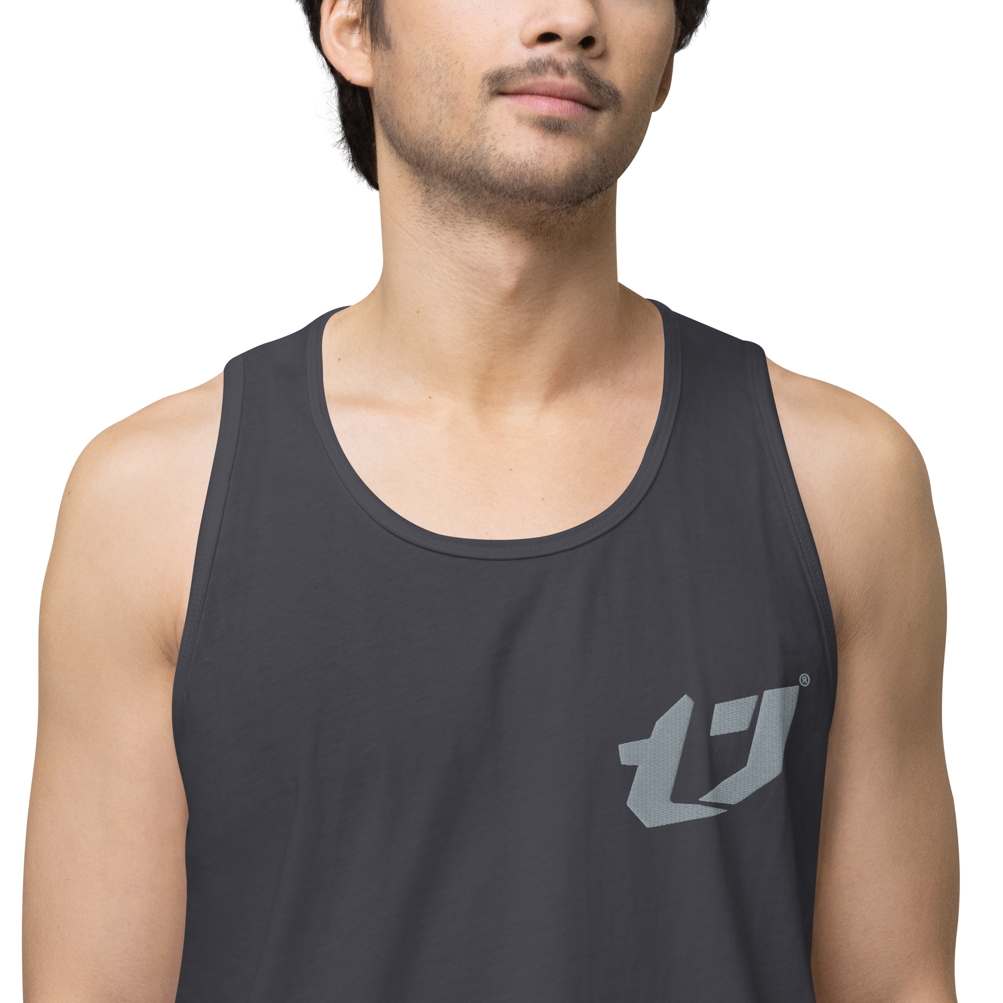 N'Trench Apparel silver Logo Men/Guys premium tank top