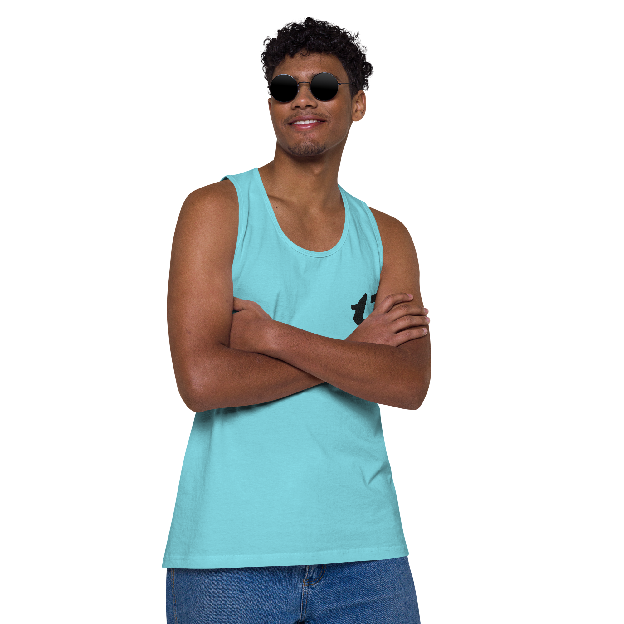 N'Trench Apparel Black Logo Men/Guys premium tank top
