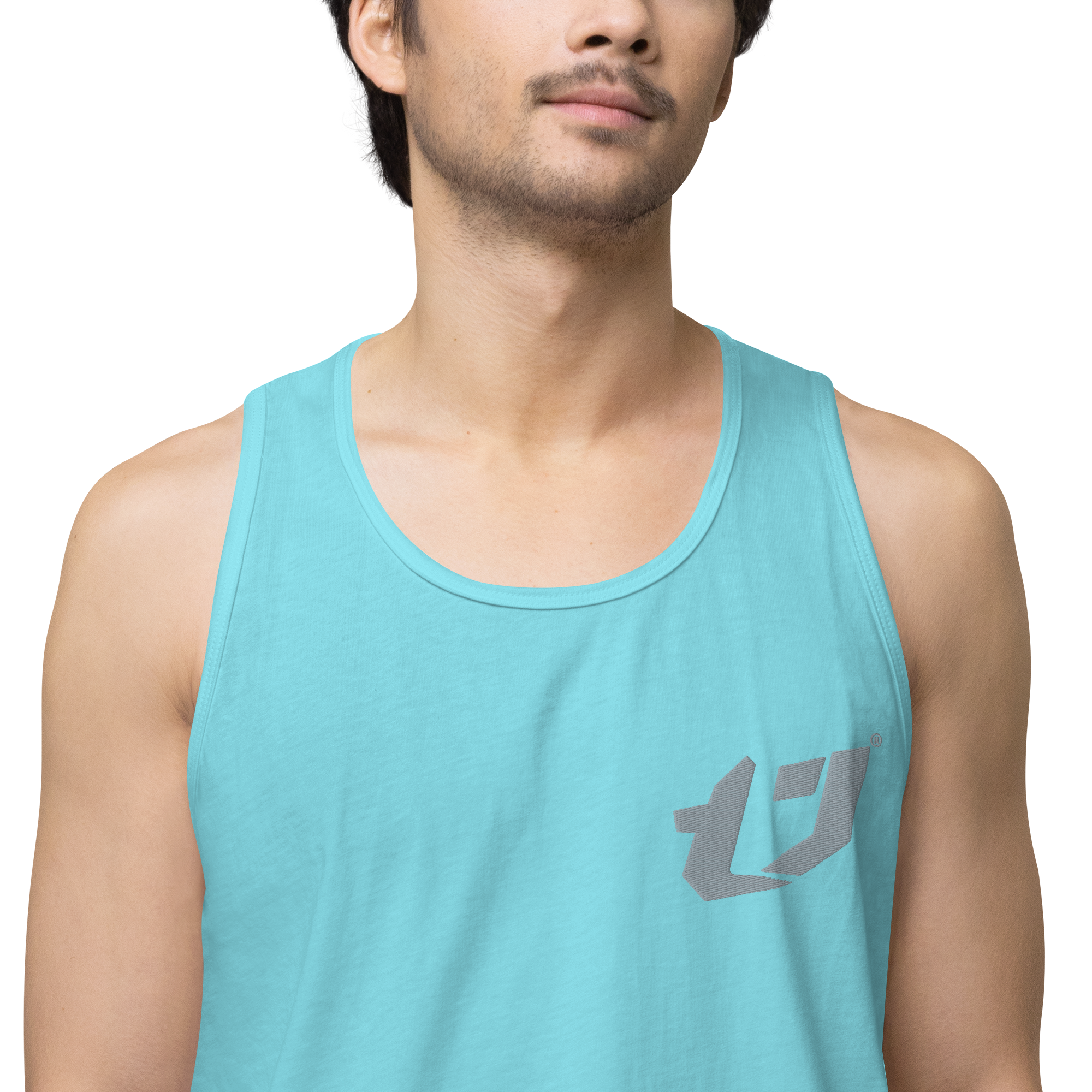 N'Trench Apparel silver Logo Men/Guys premium tank top