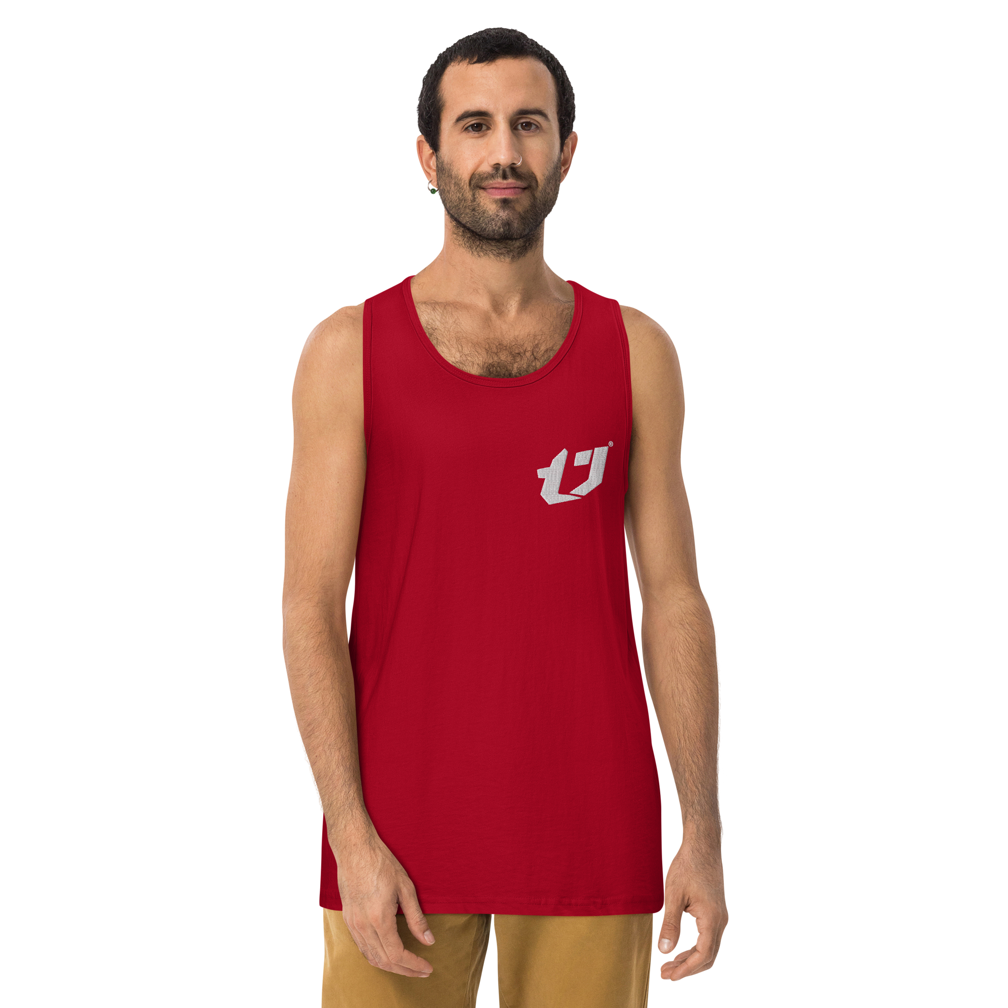 N'Trench Apparel White Logo Men/Guys premium tank top