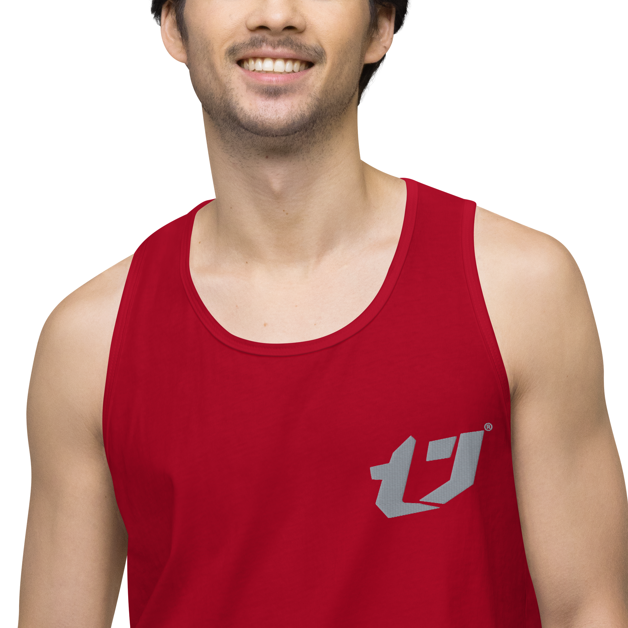 N'Trench Apparel silver Logo Men/Guys premium tank top