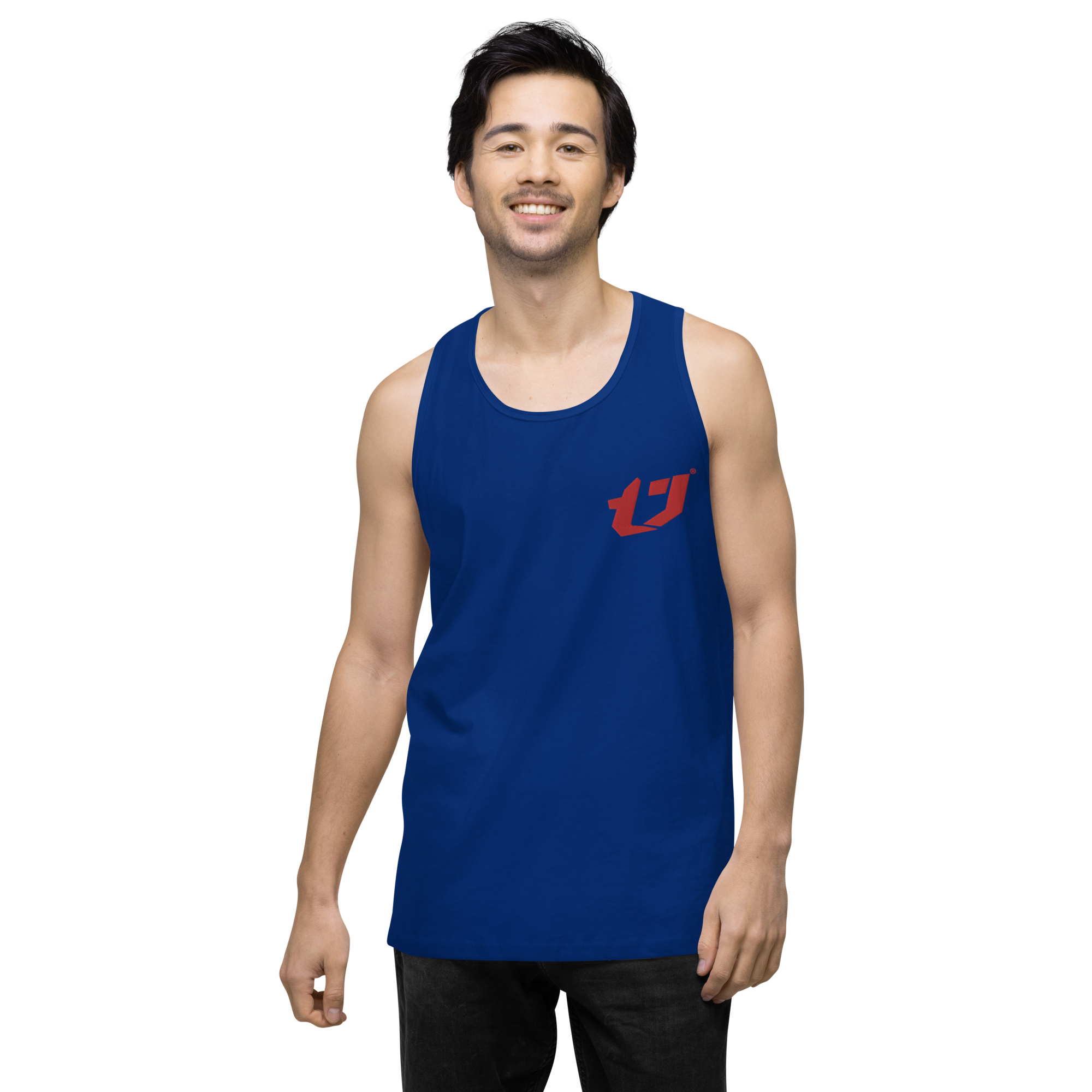 N'Trench Apparel Red Logo Men/Guys Premium Tank Top