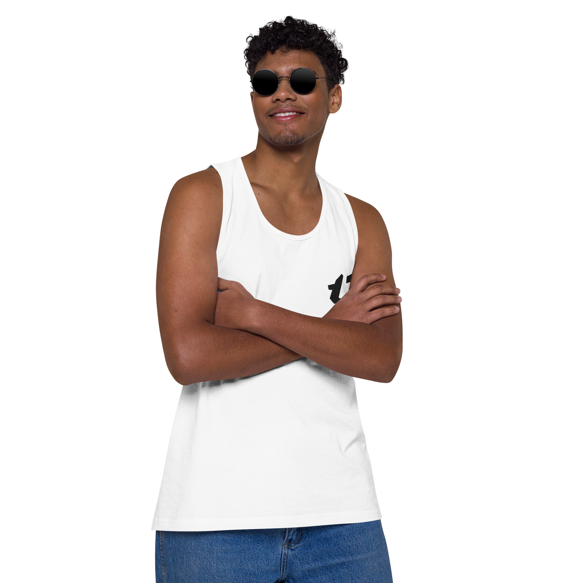 N'Trench Apparel Black Logo Men/Guys premium tank top