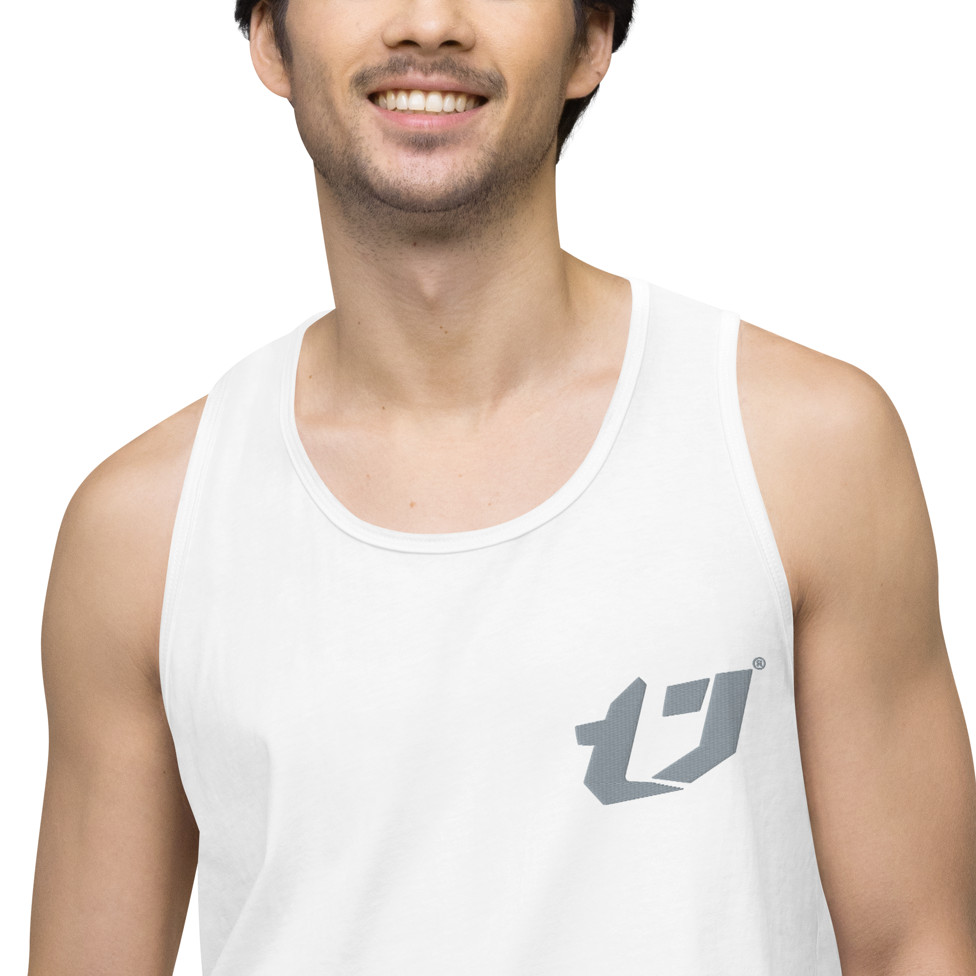 N'Trench Apparel silver Logo Men/Guys premium tank top