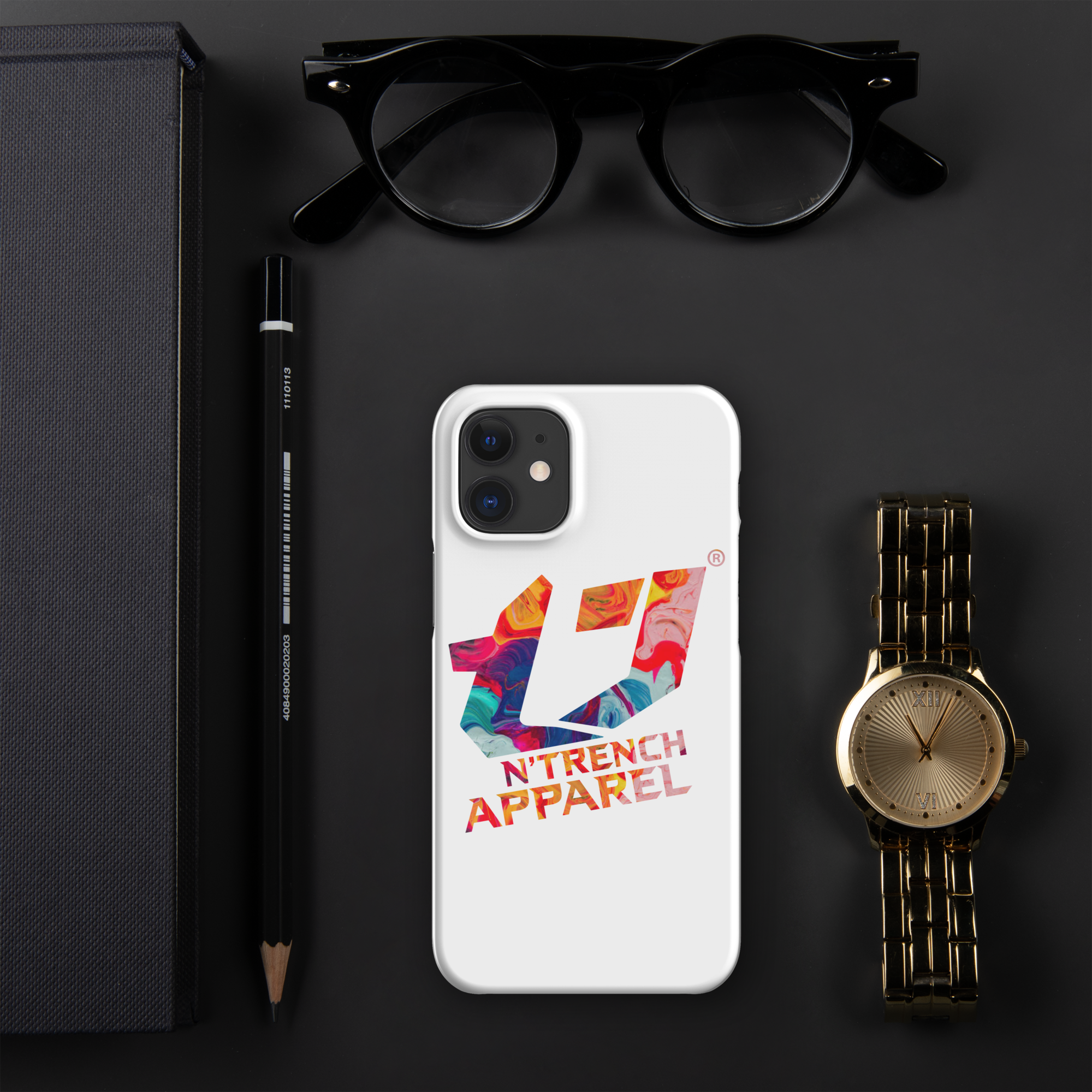 N'Trench Apparel Multi color logo Snap case for iPhone®