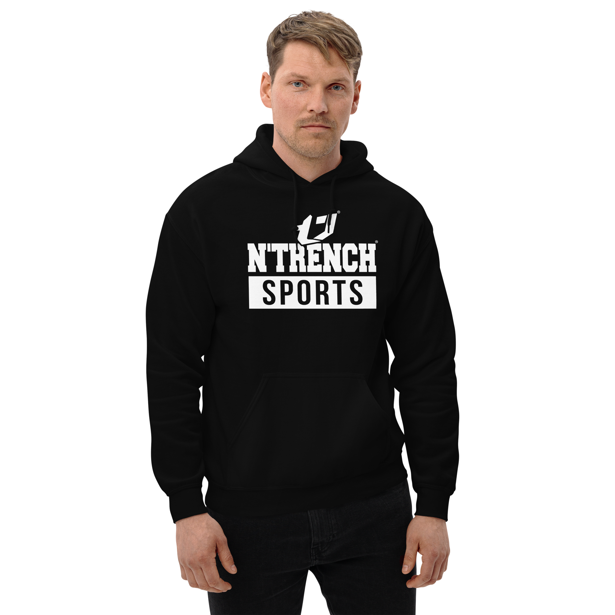 N'Trench Apparel White Font Men/Guys Hoodie