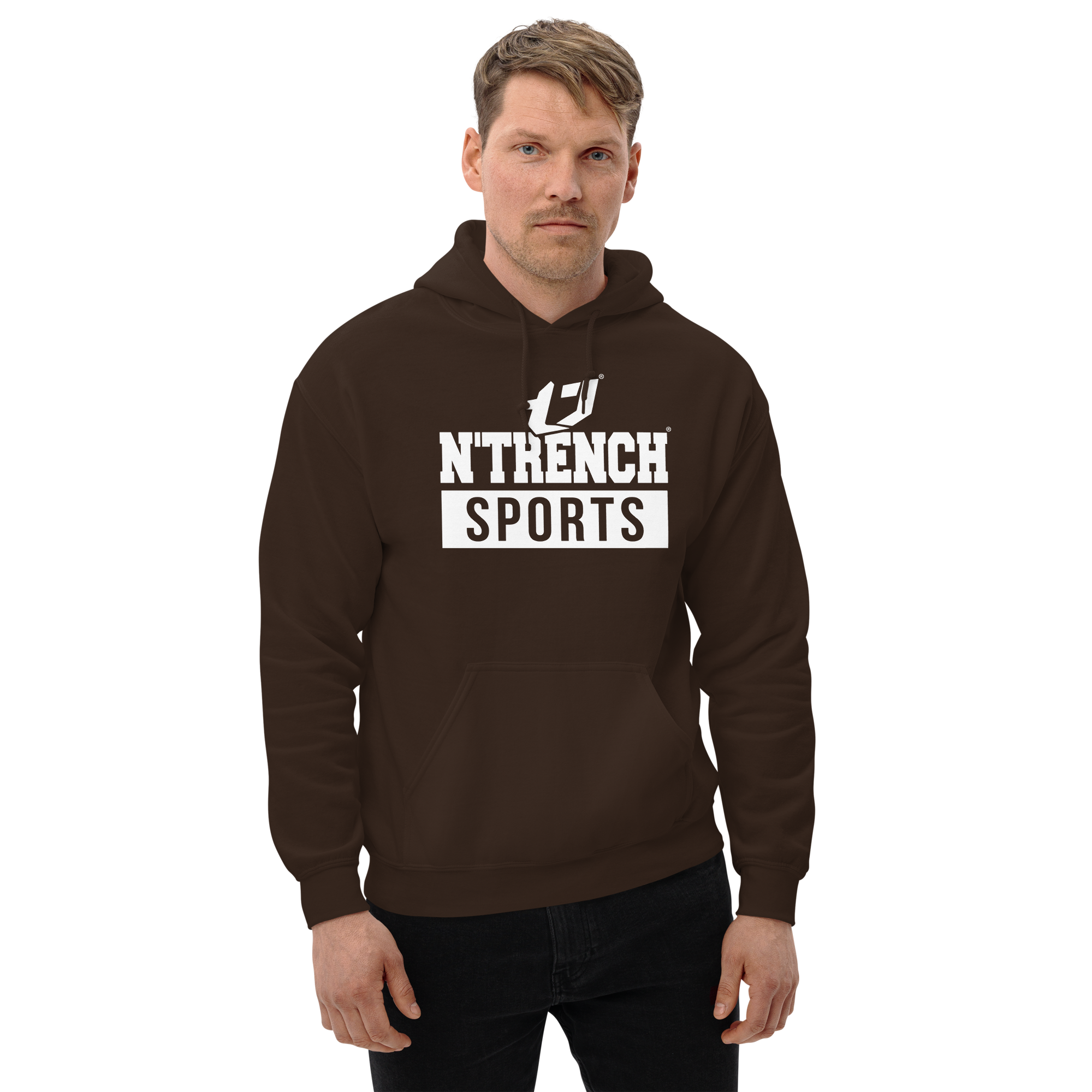 N'Trench Apparel White Font Men/Guys Hoodie