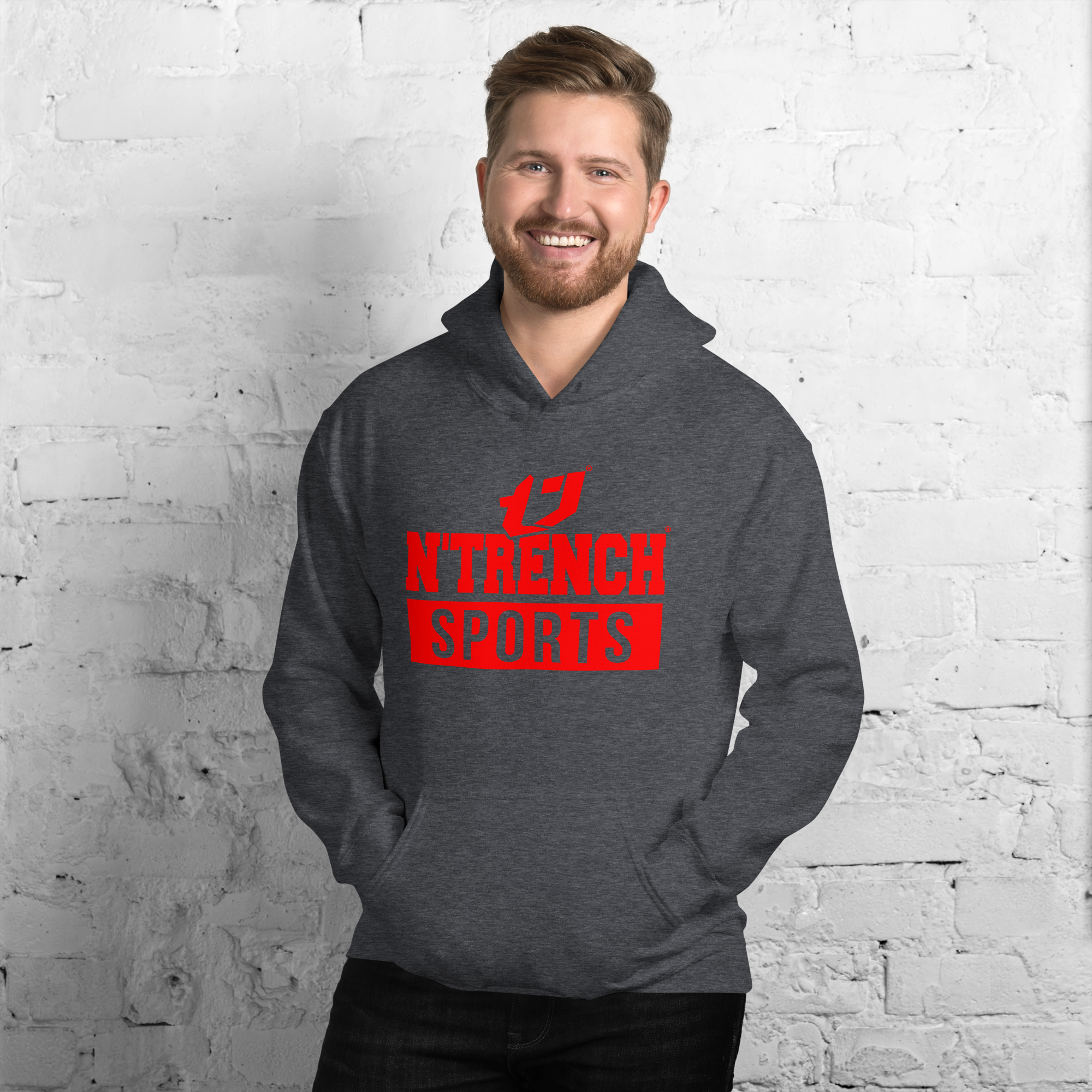 N'Trench Apparel (Red Font) Men/Guys Hoodie