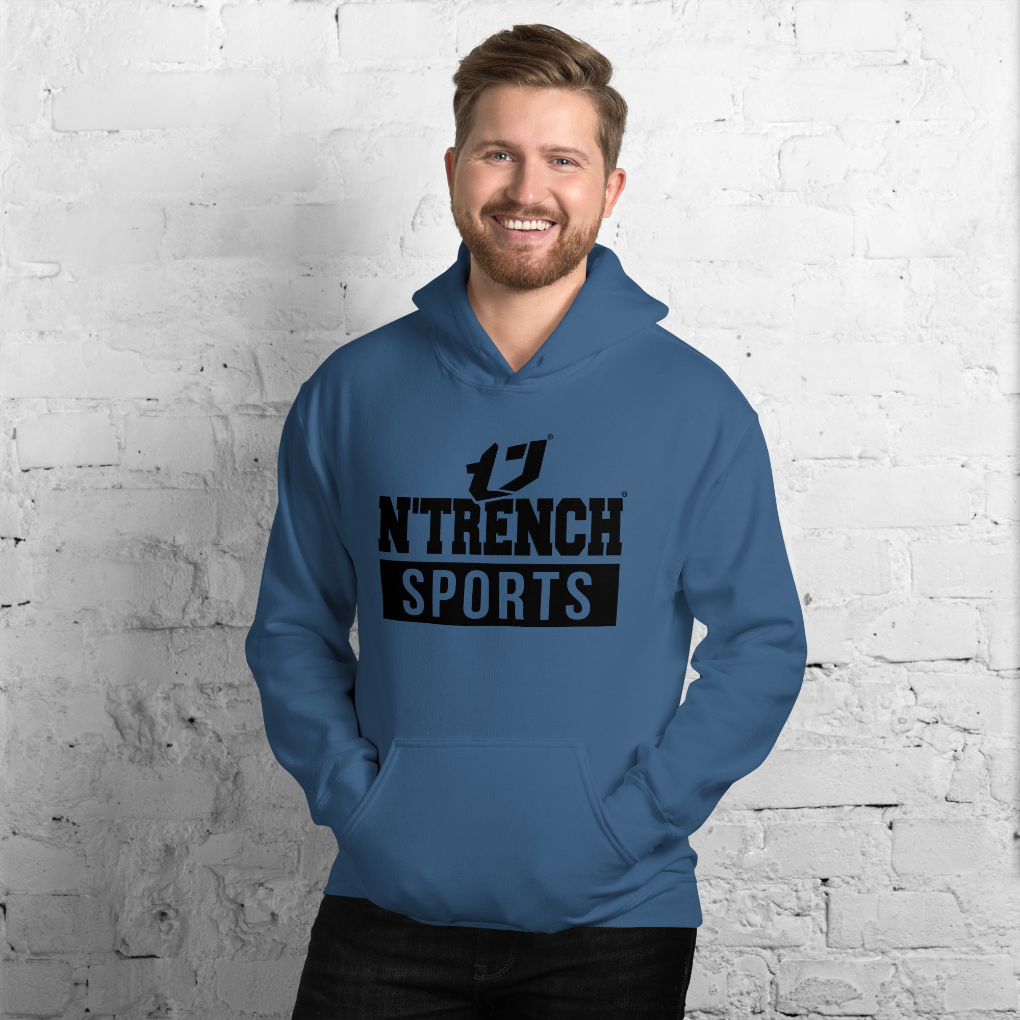 N'Trench Apparel (Black Font) Men/Guys Hoodie