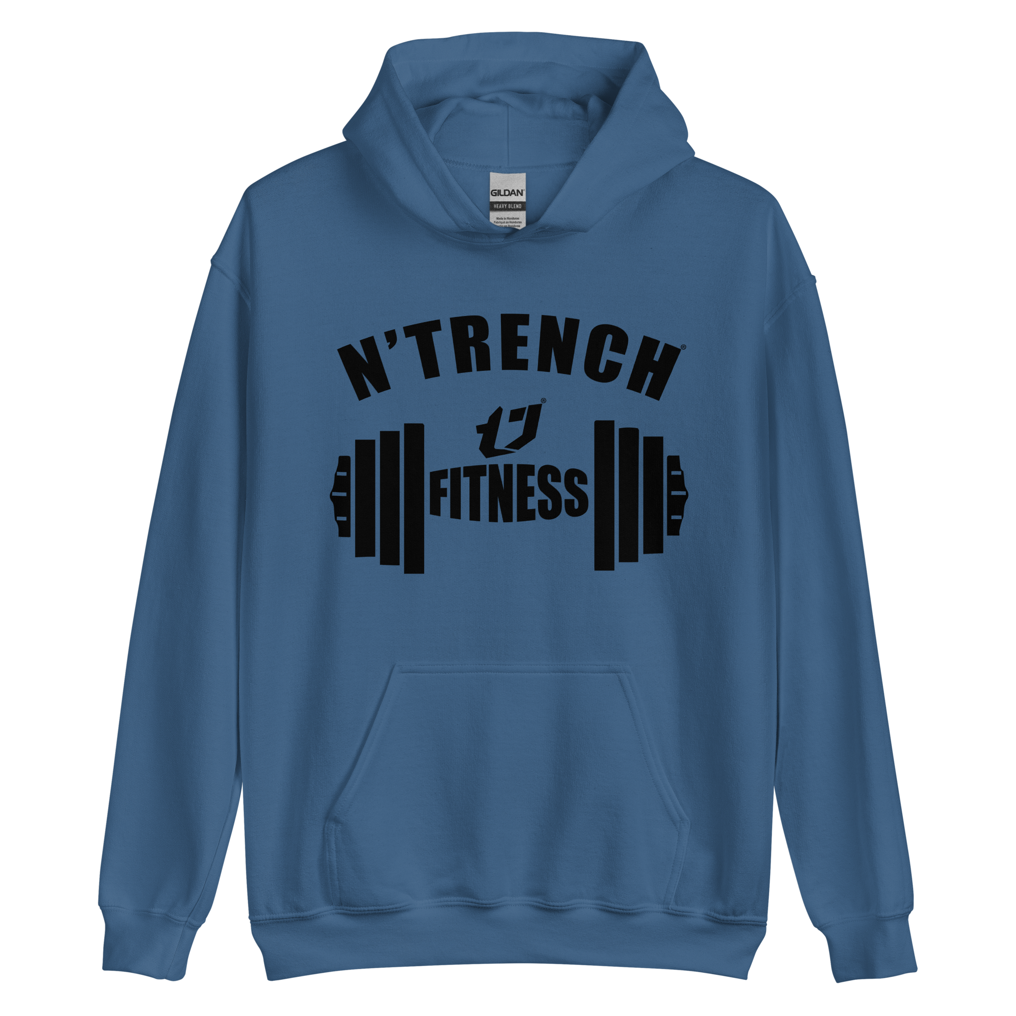 N'Trench Apparel Black Barbell Men/Guys Hoodie