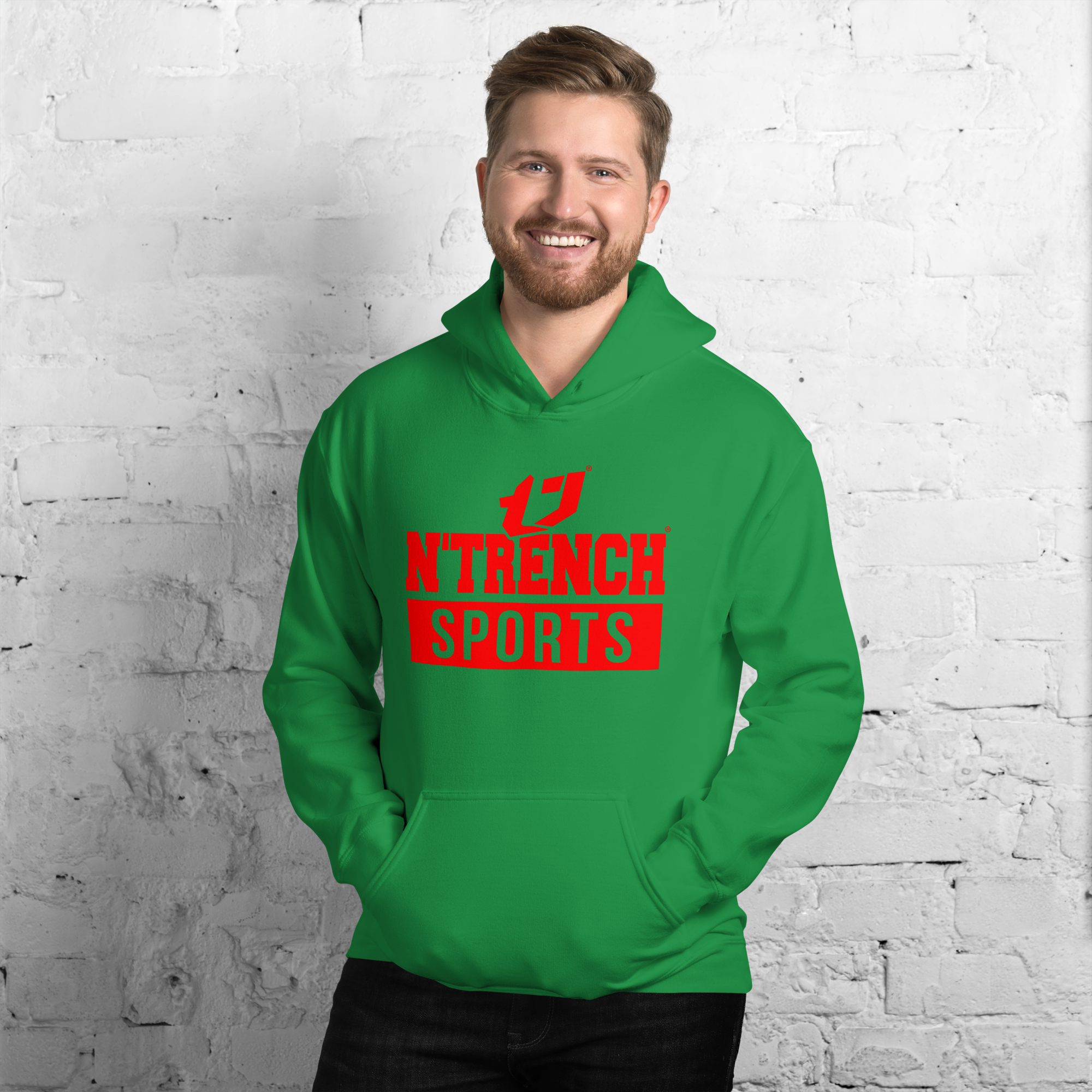N'Trench Apparel (Red Font) Men/Guys Hoodie