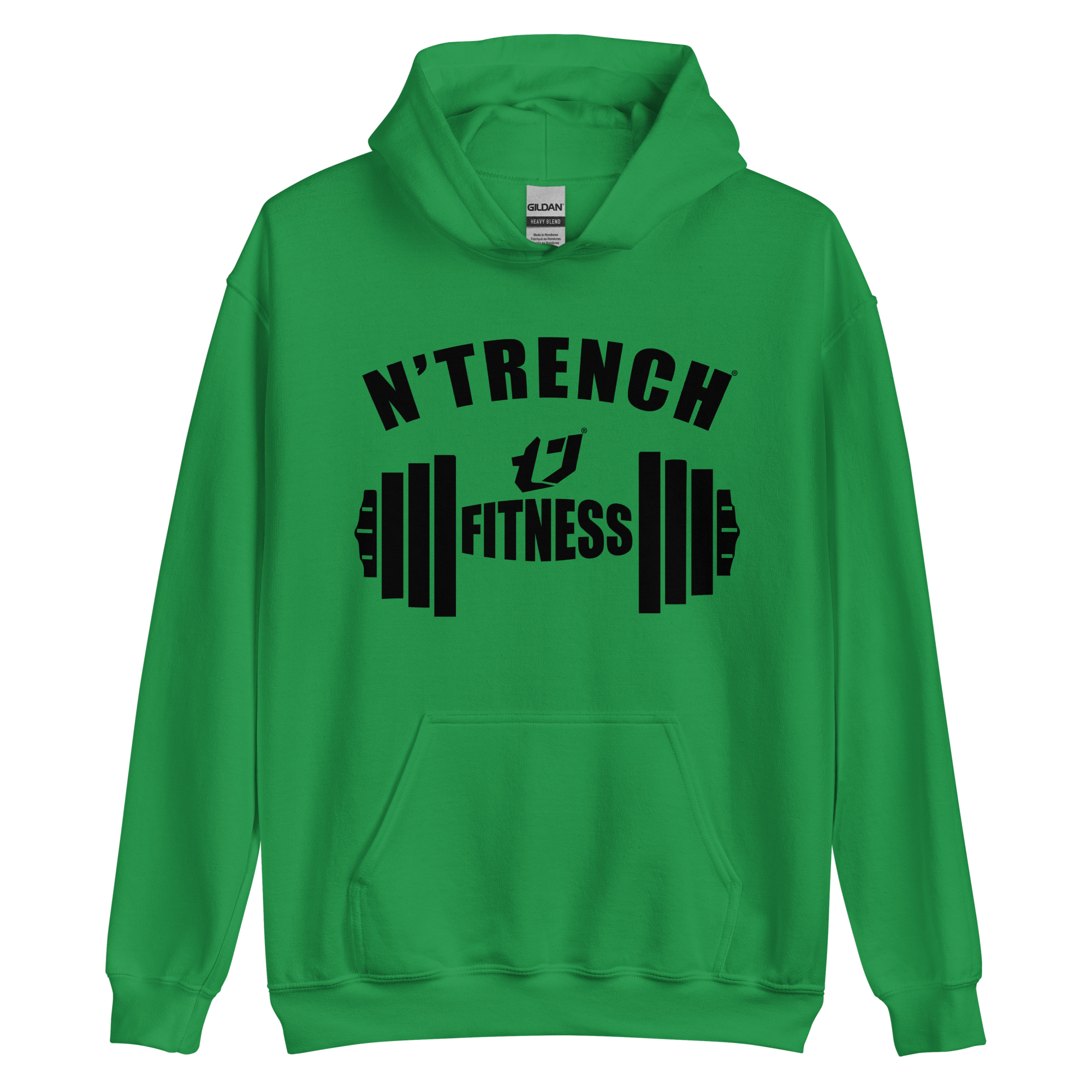 N'Trench Apparel Black Barbell Men/Guys Hoodie