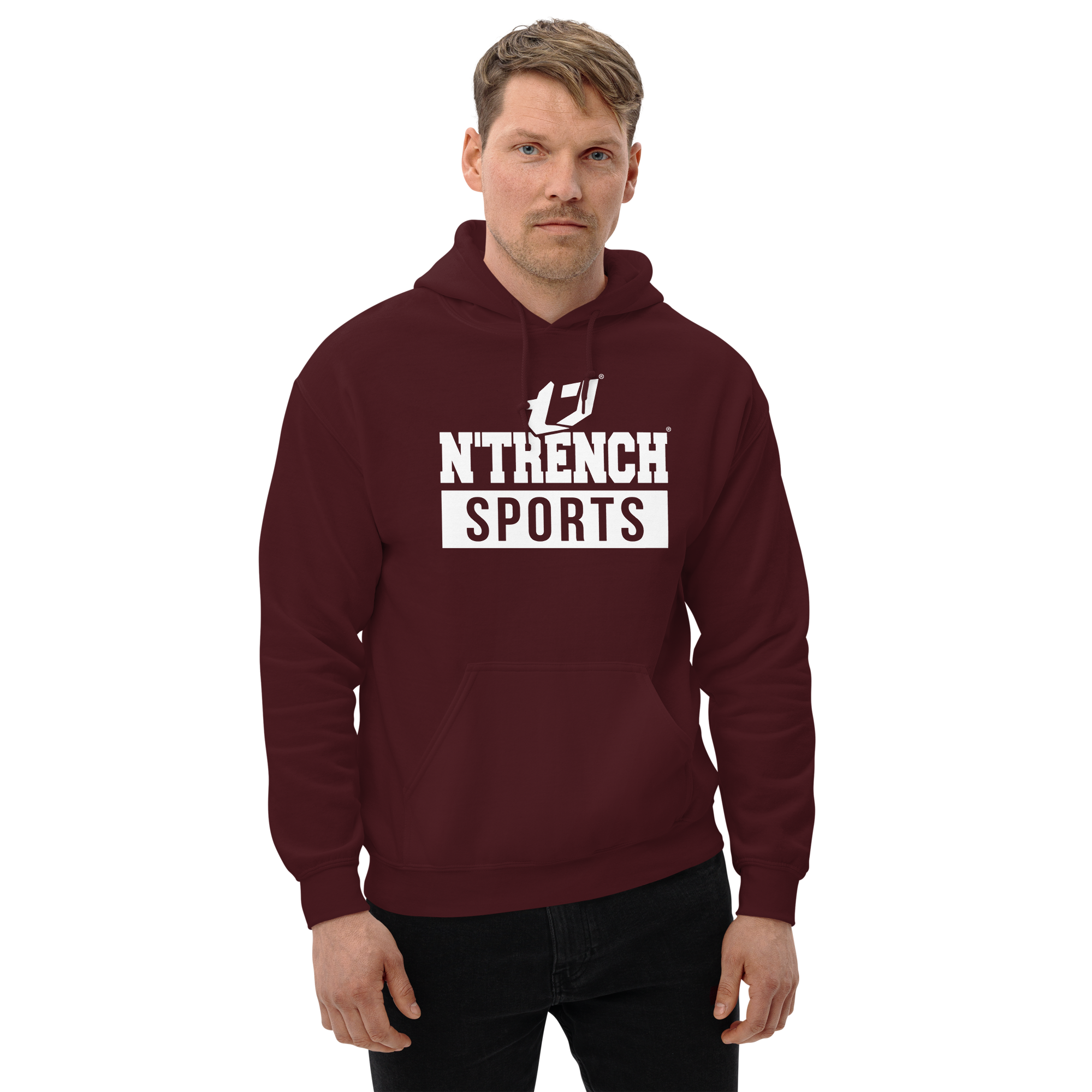 N'Trench Apparel White Font Men/Guys Hoodie