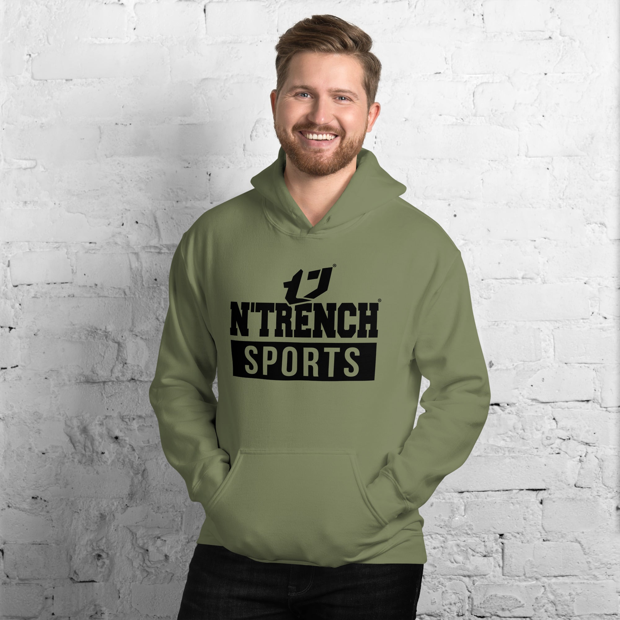 N'Trench Apparel (Black Font) Men/Guys Hoodie